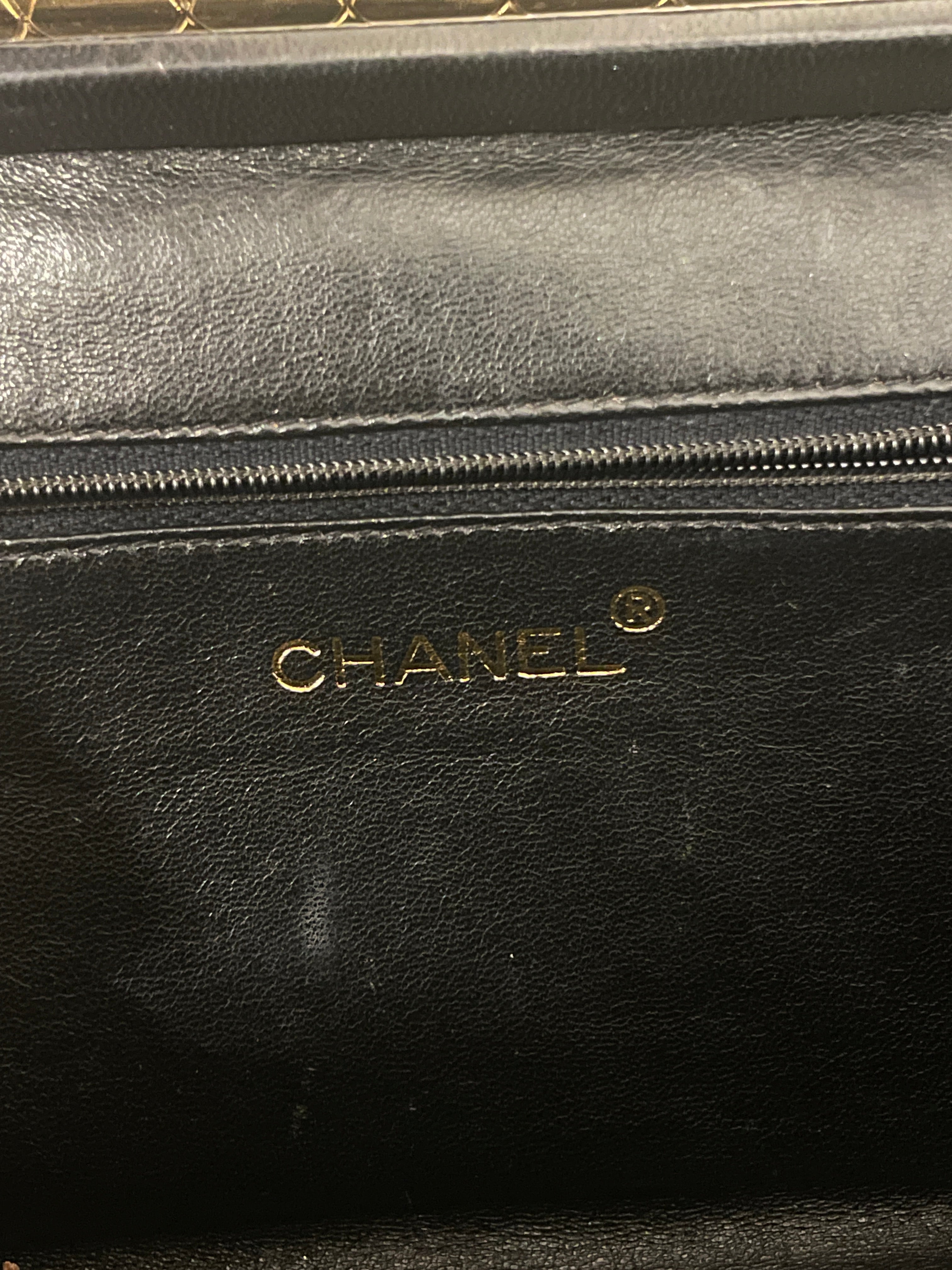 CHANEL/Hand Bag/Cotton/BLK/MATTELASSE GOLD HARDWARE view 5