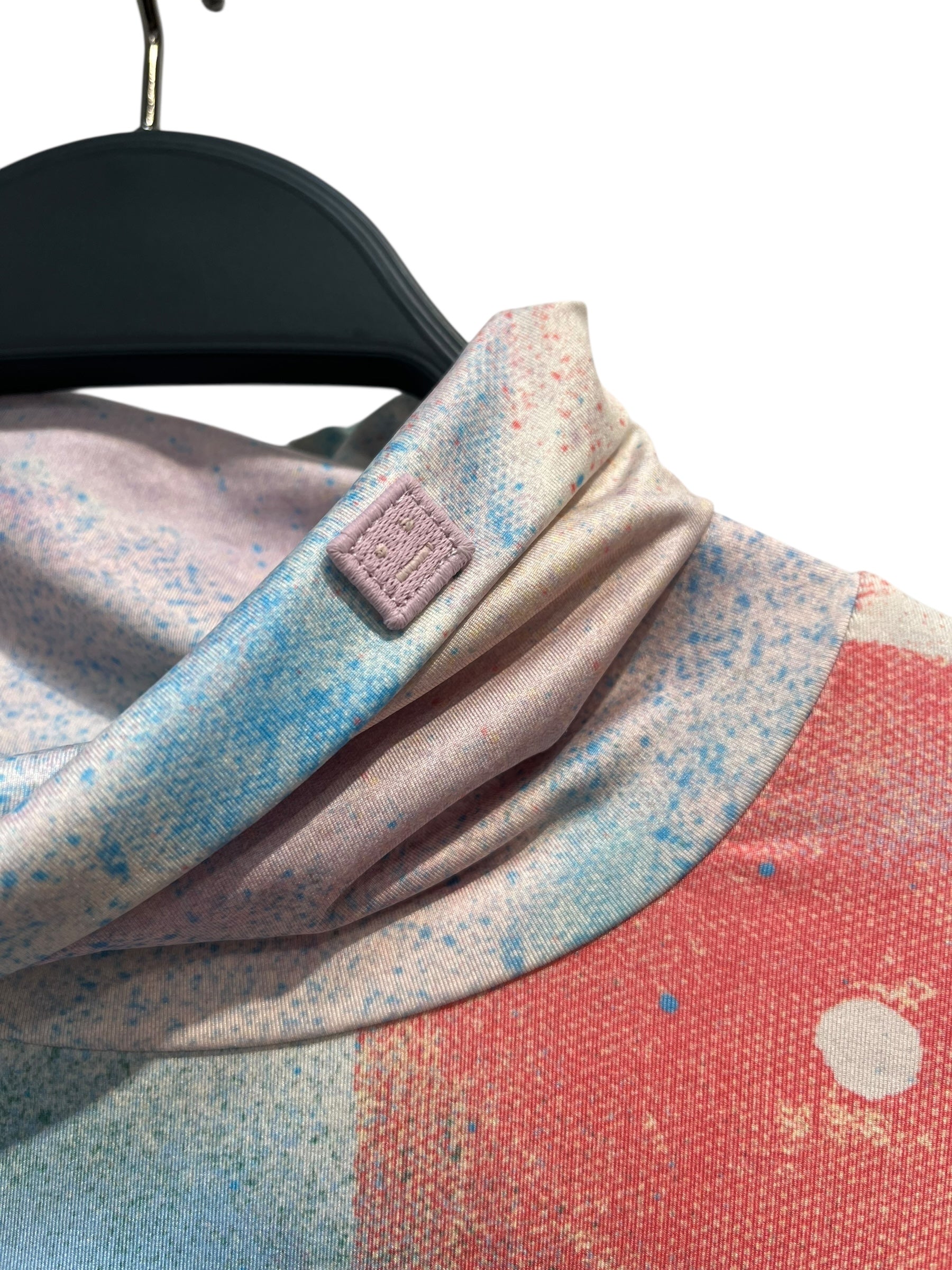 Acne Studios/LS T-Shirt/L/Polyester/MLT/All Over Print/SPRAYPAINTED FACES TURTLENECK view 3