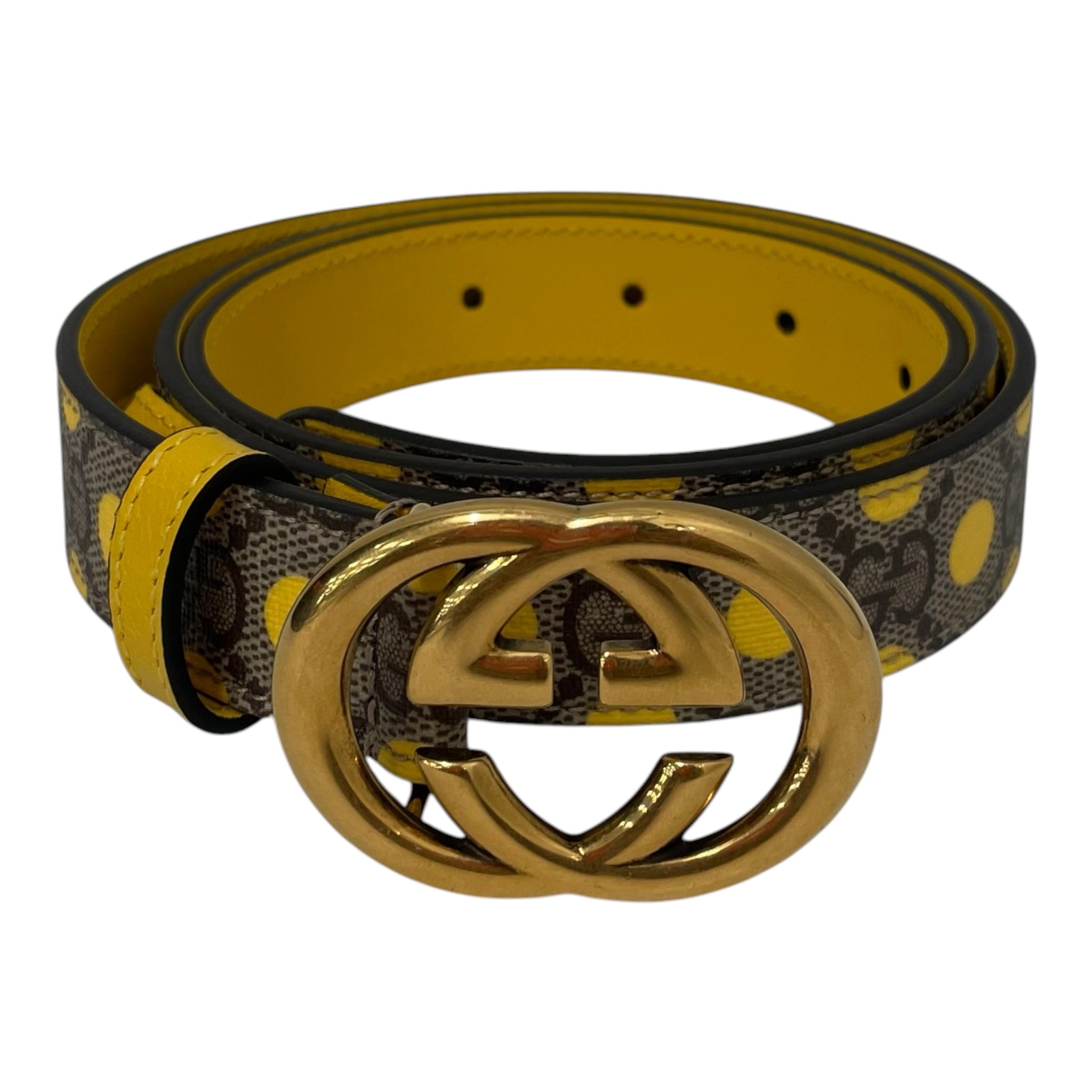 GUCCI/Belt/Leather/BEG/DOUBLE G view 1