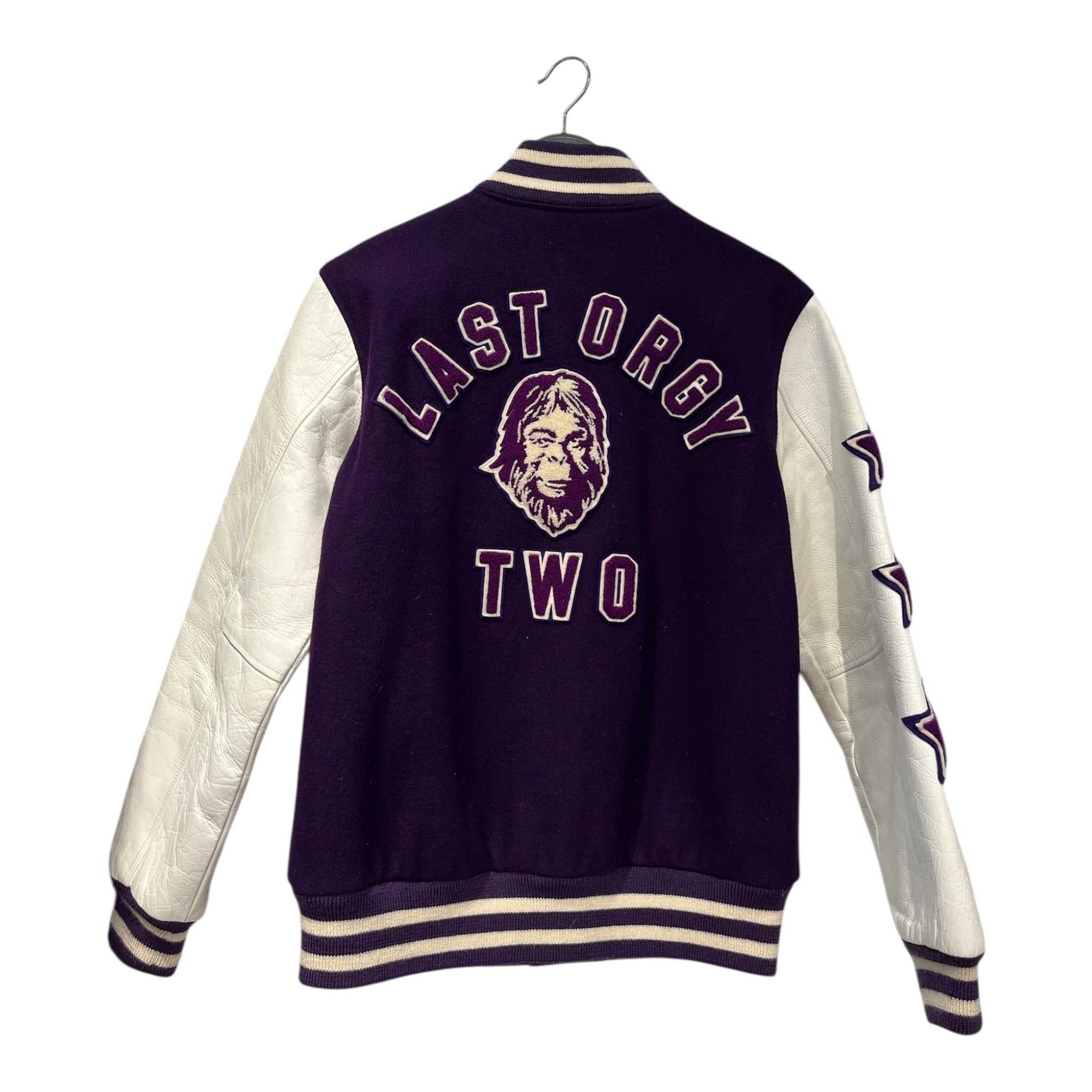 A BATHING APE/UNDERCOVER/Baseball Jkt/M/Leather/PPL/ view 2