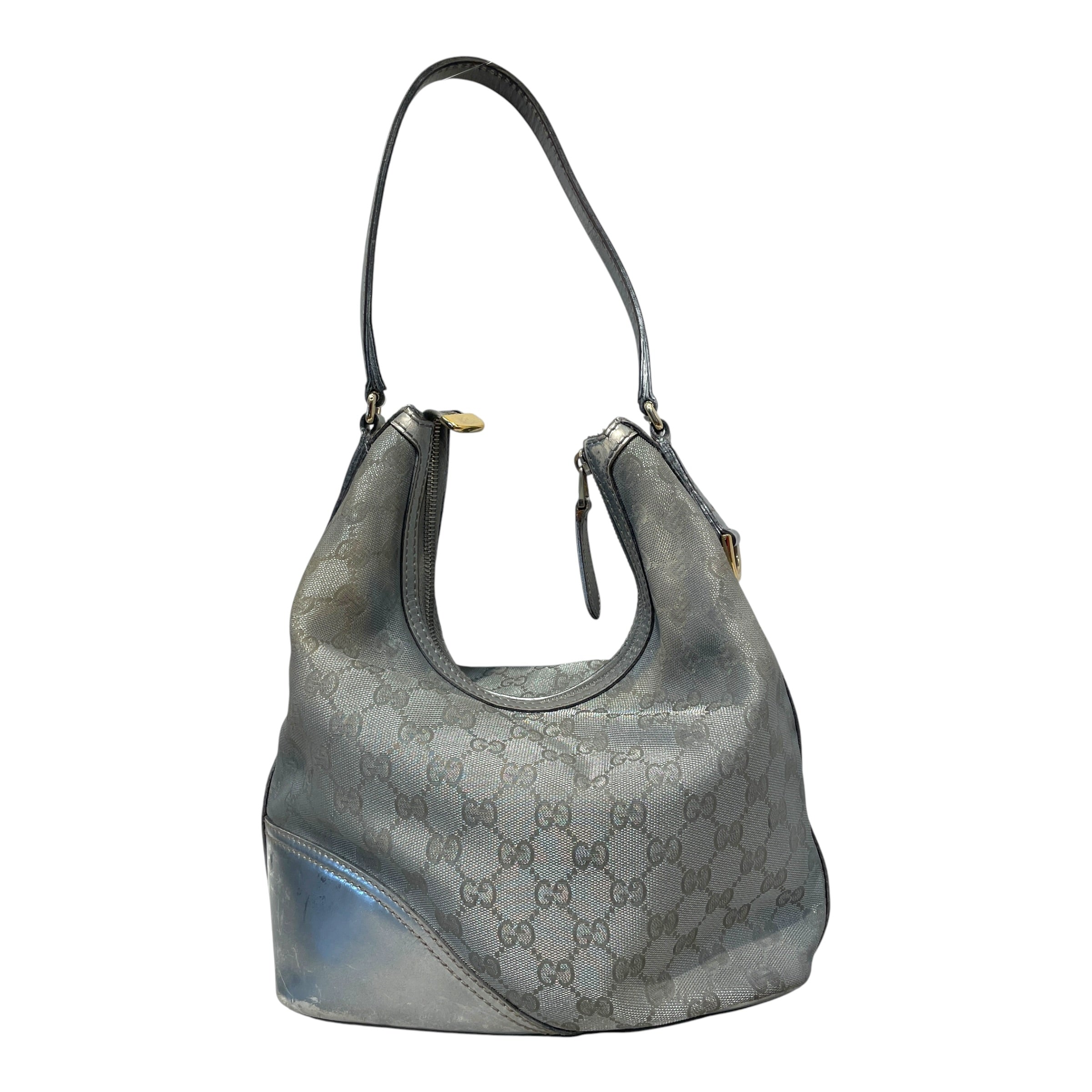 GUCCI/Hand Bag/Monogram/Cotton/SLV/Silver GG New Britt Hobo Bag view 4