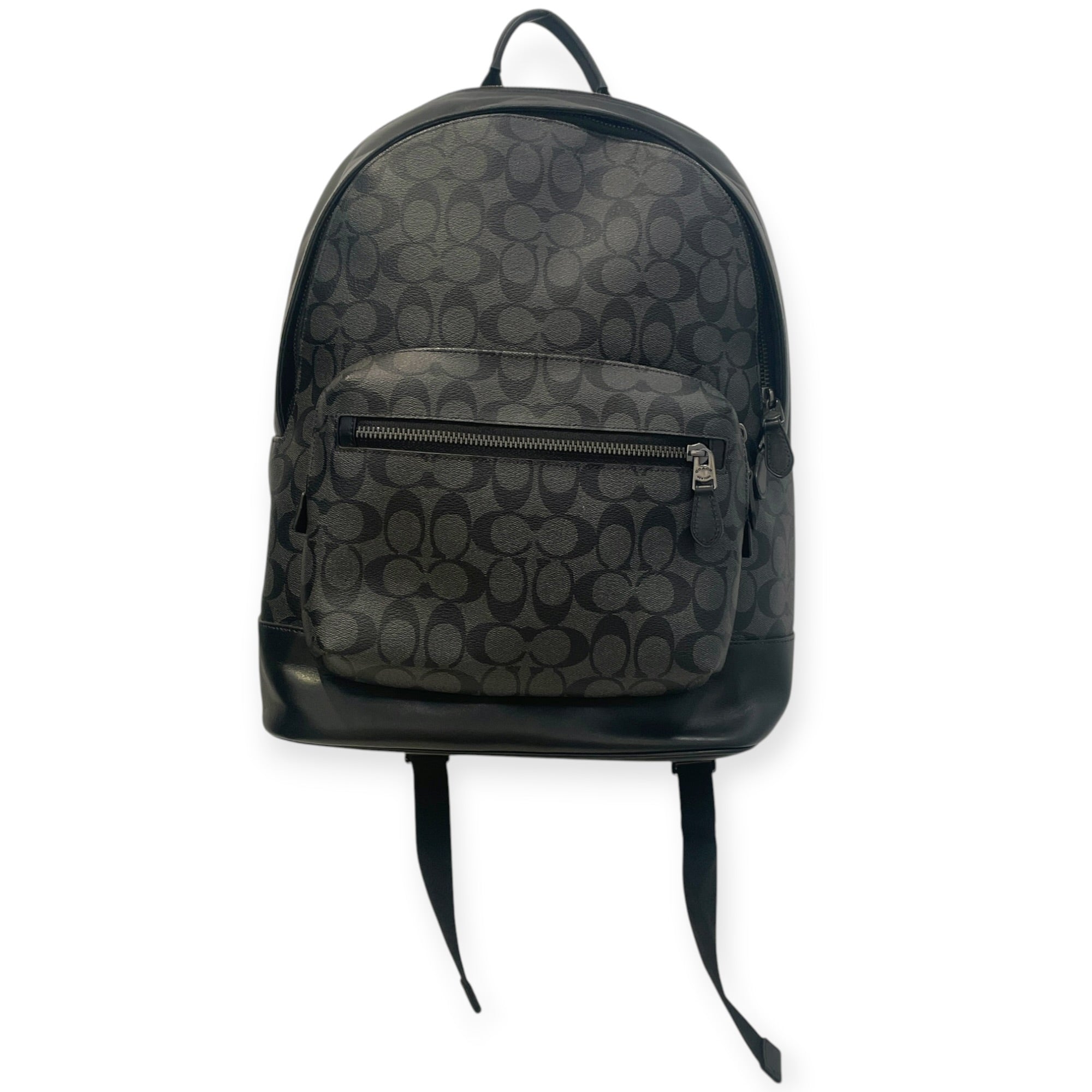 COACH/Backpack/Monogram/Leather/BLK/West view 1
