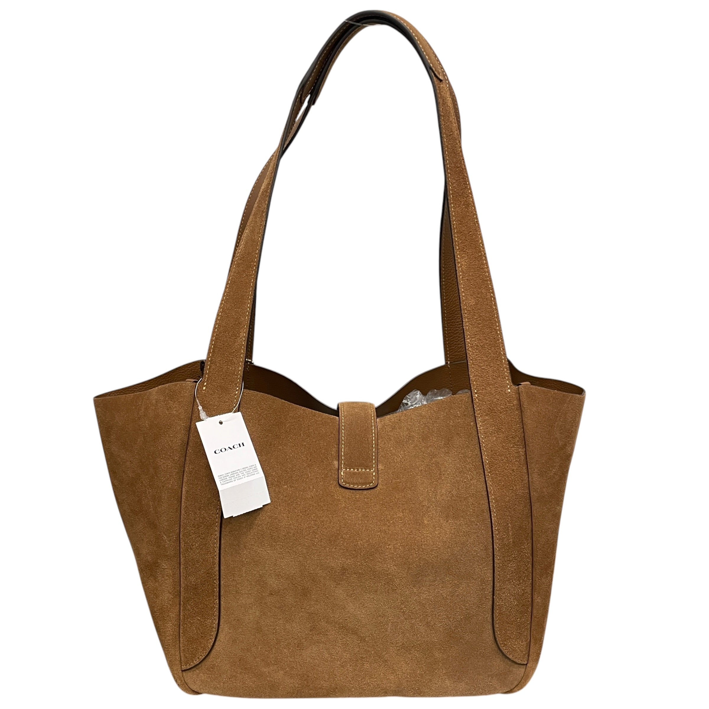 COACH/Tote Bag/Suede/CML/HADLEY TURNLOCK view 2