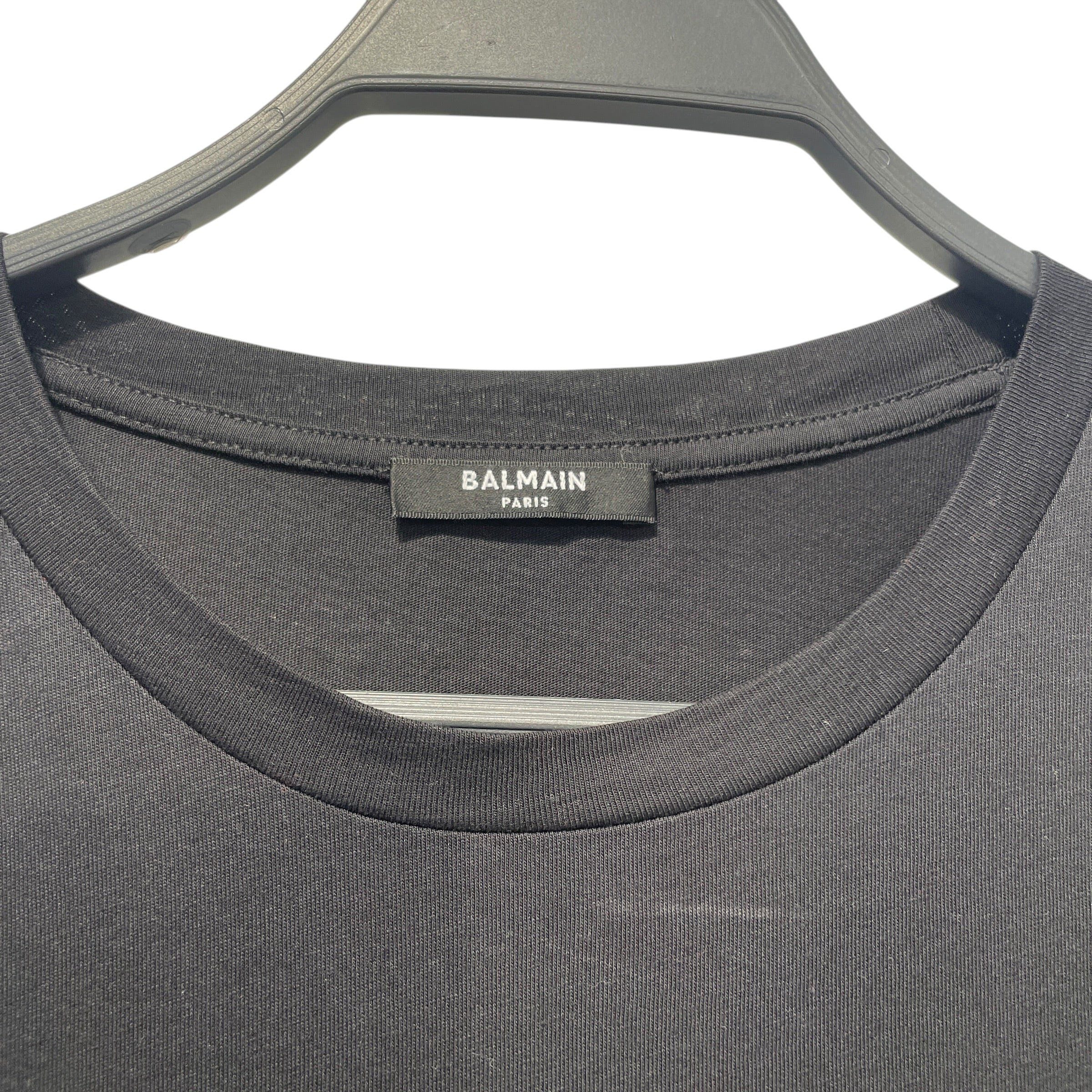BALMAIN/T-Shirt/M/Cotton/BLK/Balmain Logo T shirt view 3