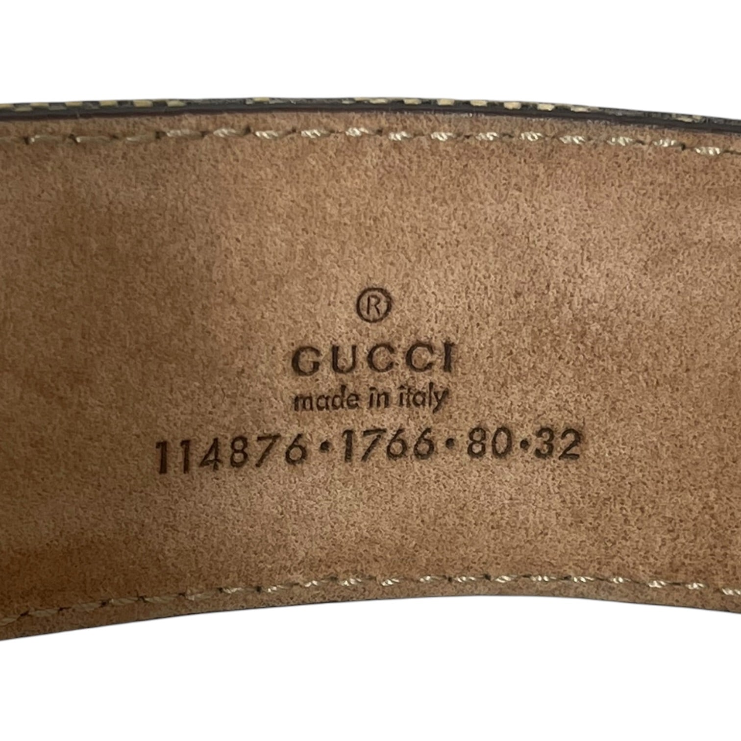GUCCI/Belt/Monogram/Leather/KHK/M's/Monogram GG Belt view 4