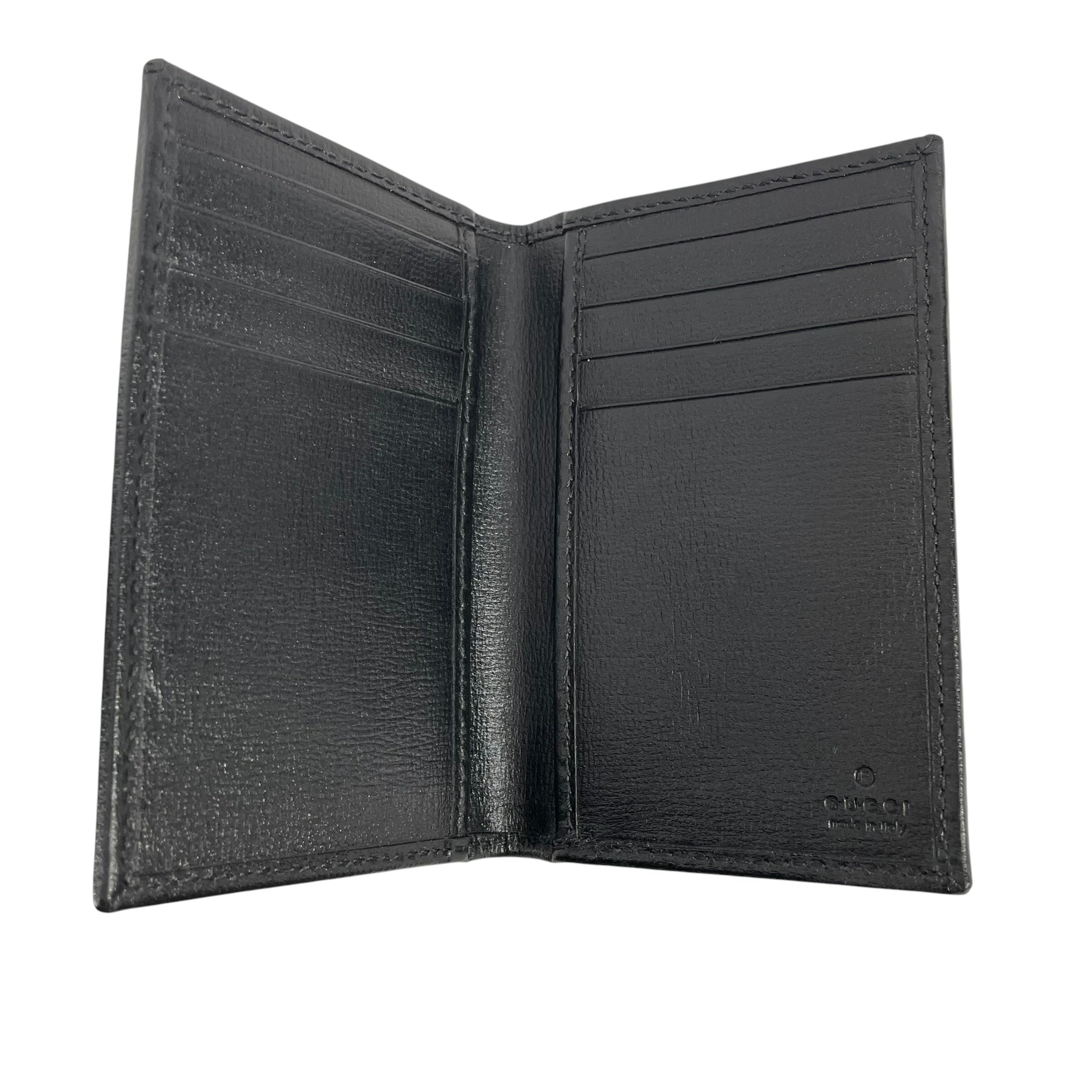 GUCCI/Wallet/All Over Print/Leather/BLK/CIRCULAR EMBLEM BIFOLD view 4