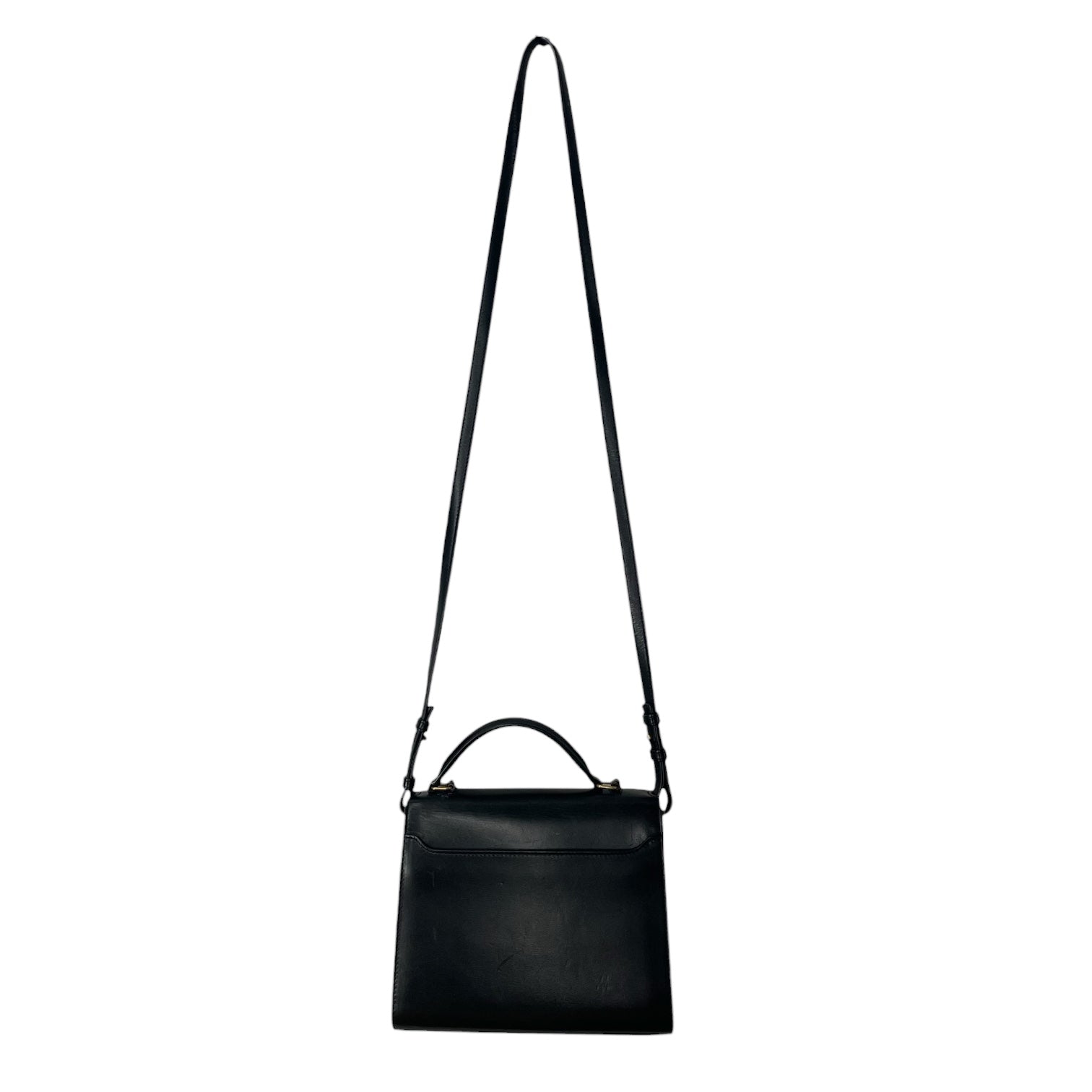 YVES SAINT LAURENT/Hand Bag/Leather/BLK/CASSANDRA BAG view 2