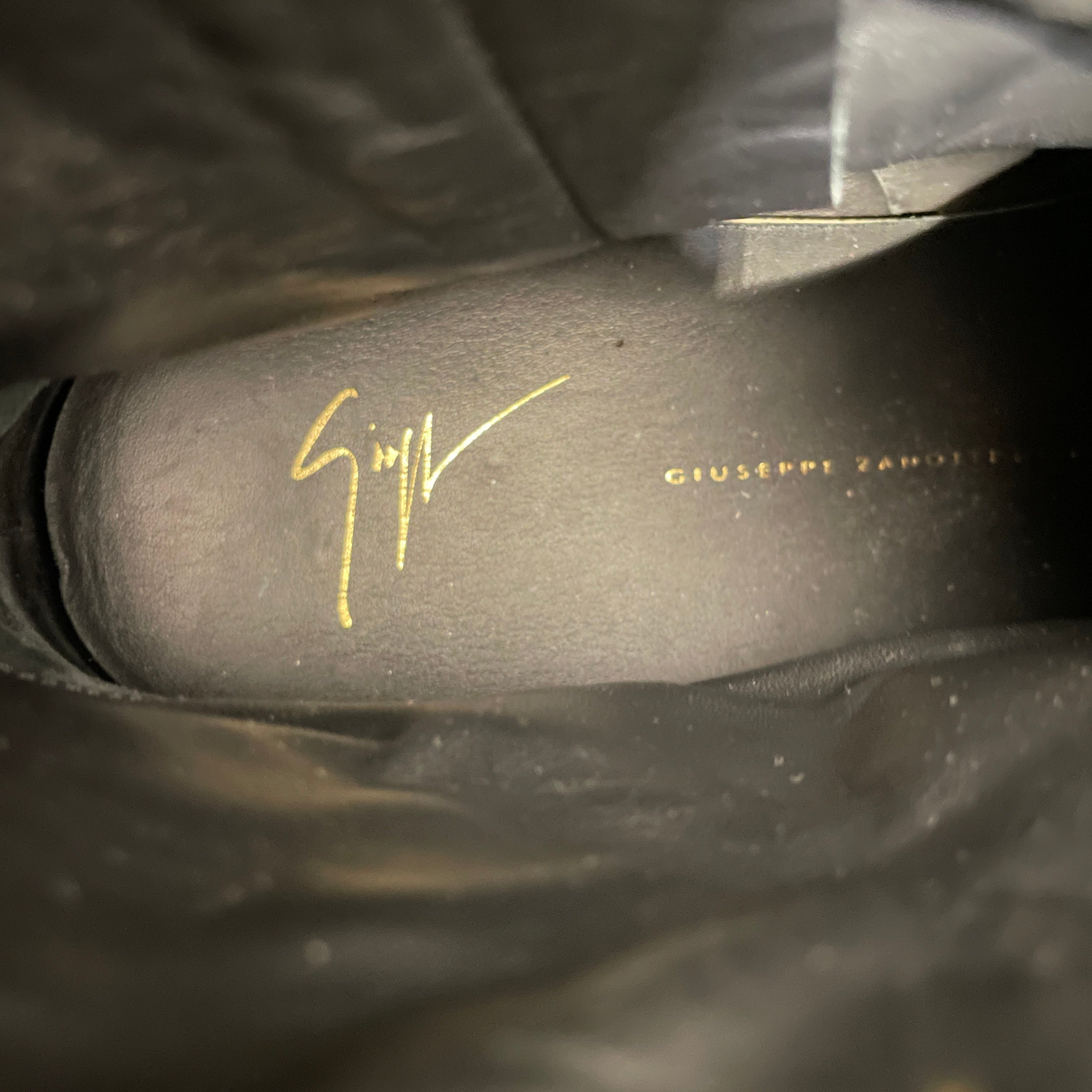 Giuseppe Zanotti/Boots/EU 41/Leather/BLK/BIG GOLD CHAIN HEEL view 6