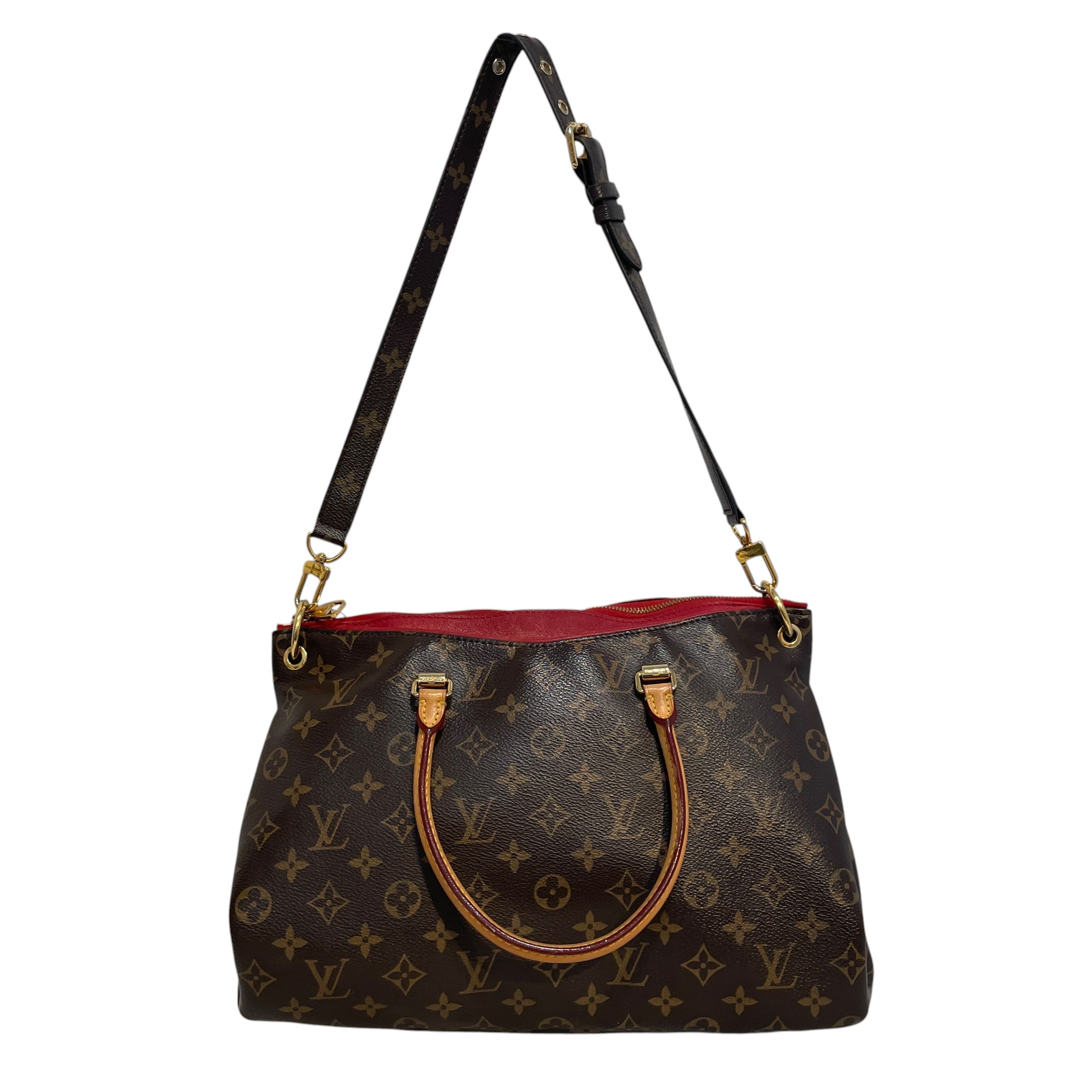 LOUIS VUITTON/Hand Bag/Monogram/Leather/BRW/Monogram Pallas MM 2 waybag