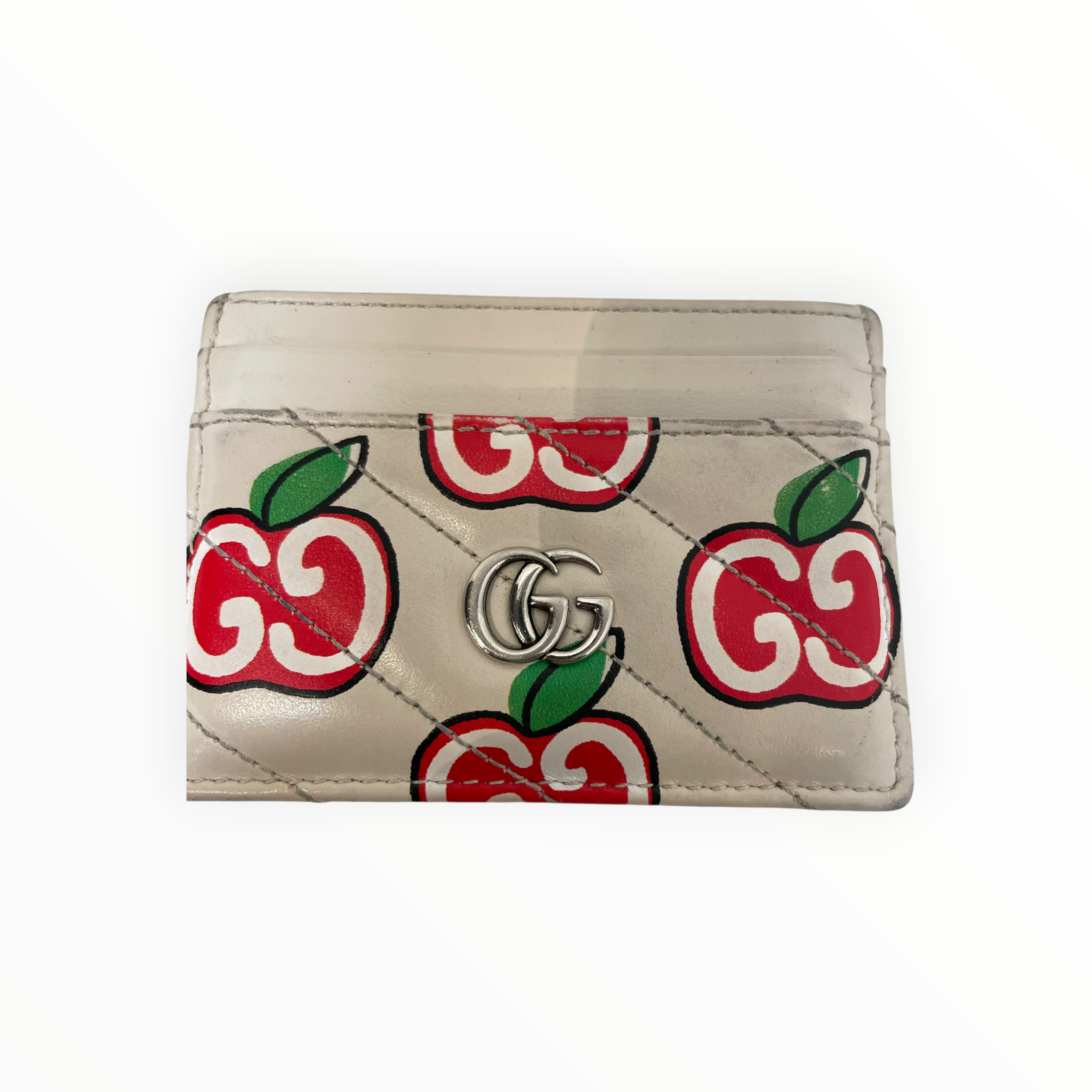 GUCCI/Card Case/Leather/CRM/L's/APPLE CARDHOLDER view 4