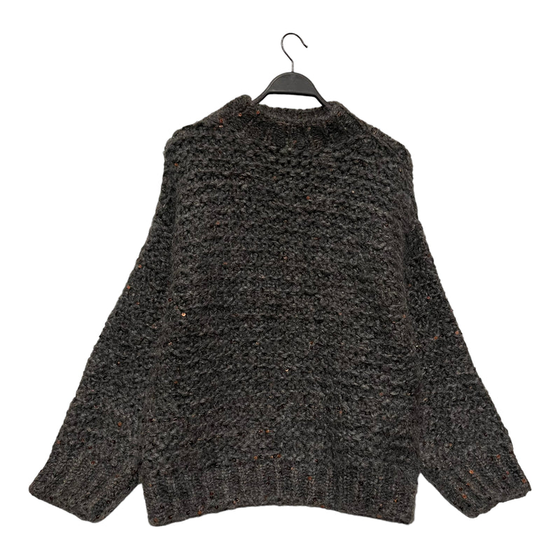 BRUNELLO CUCINELLI/Sweater/L/Polyester/GRY/sparkle net swetaer