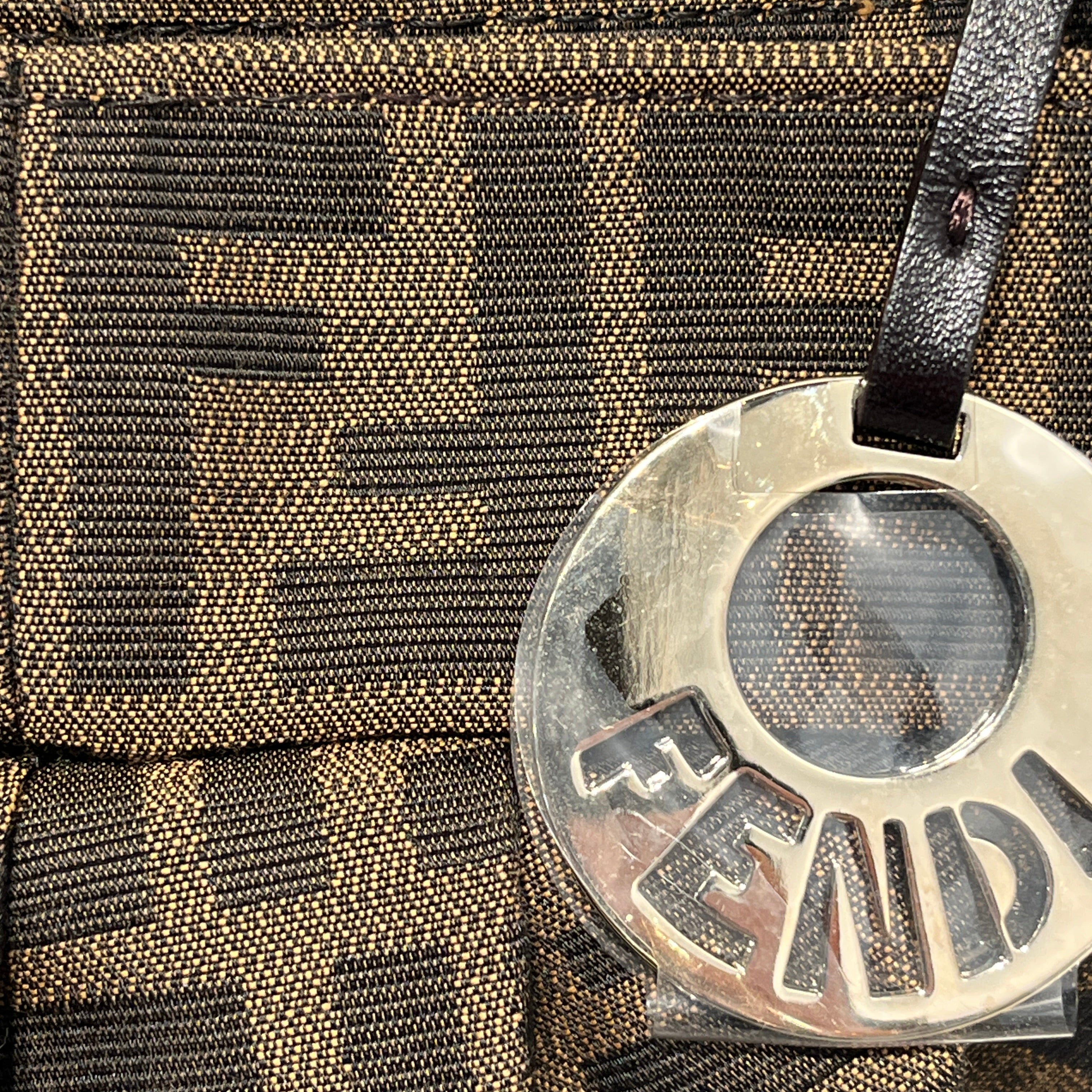 FENDI/Hand Bag/Monogram/BRW/mini chef hobo canvas view 3
