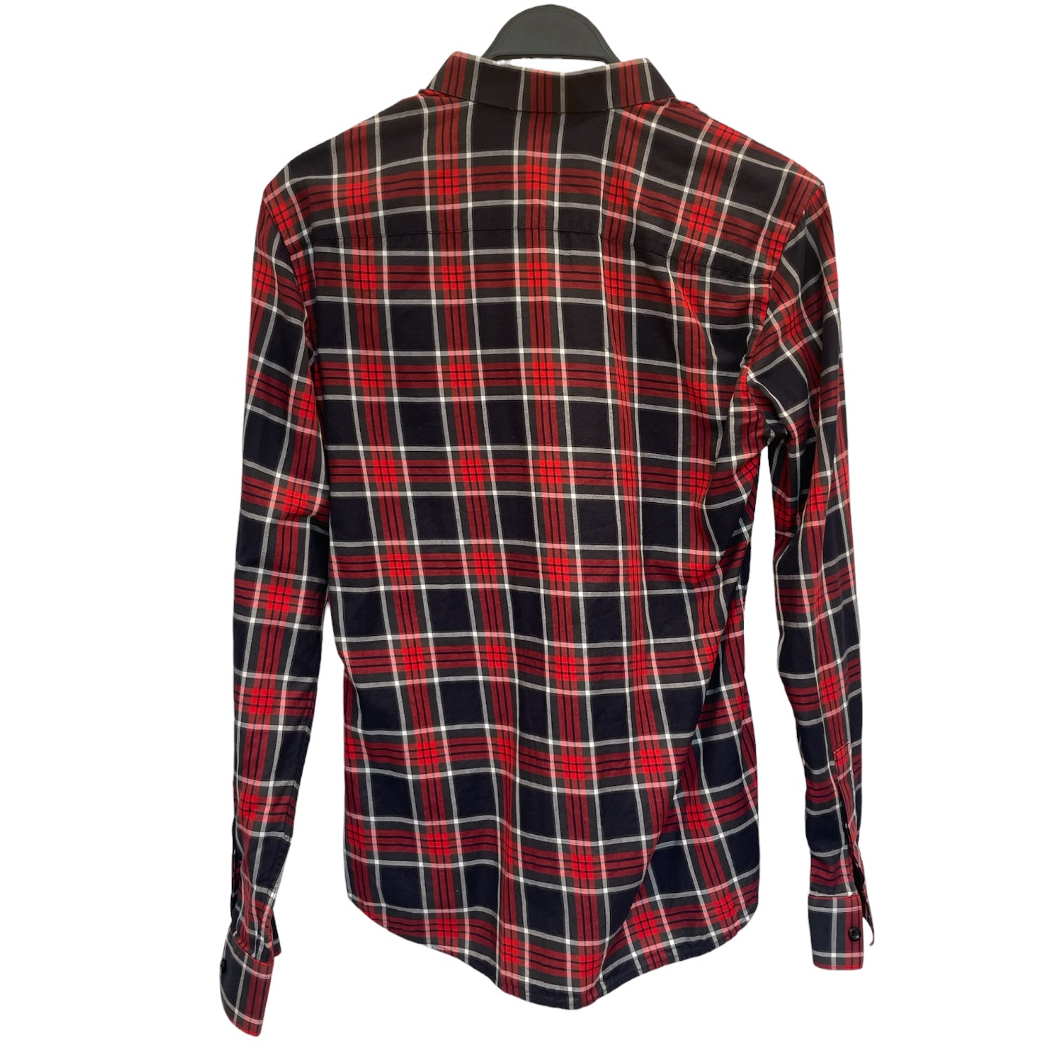 GIVENCHY/LS Shirt/38/Cotton/RED/Stripe/cross plaid shirt/blk view 2