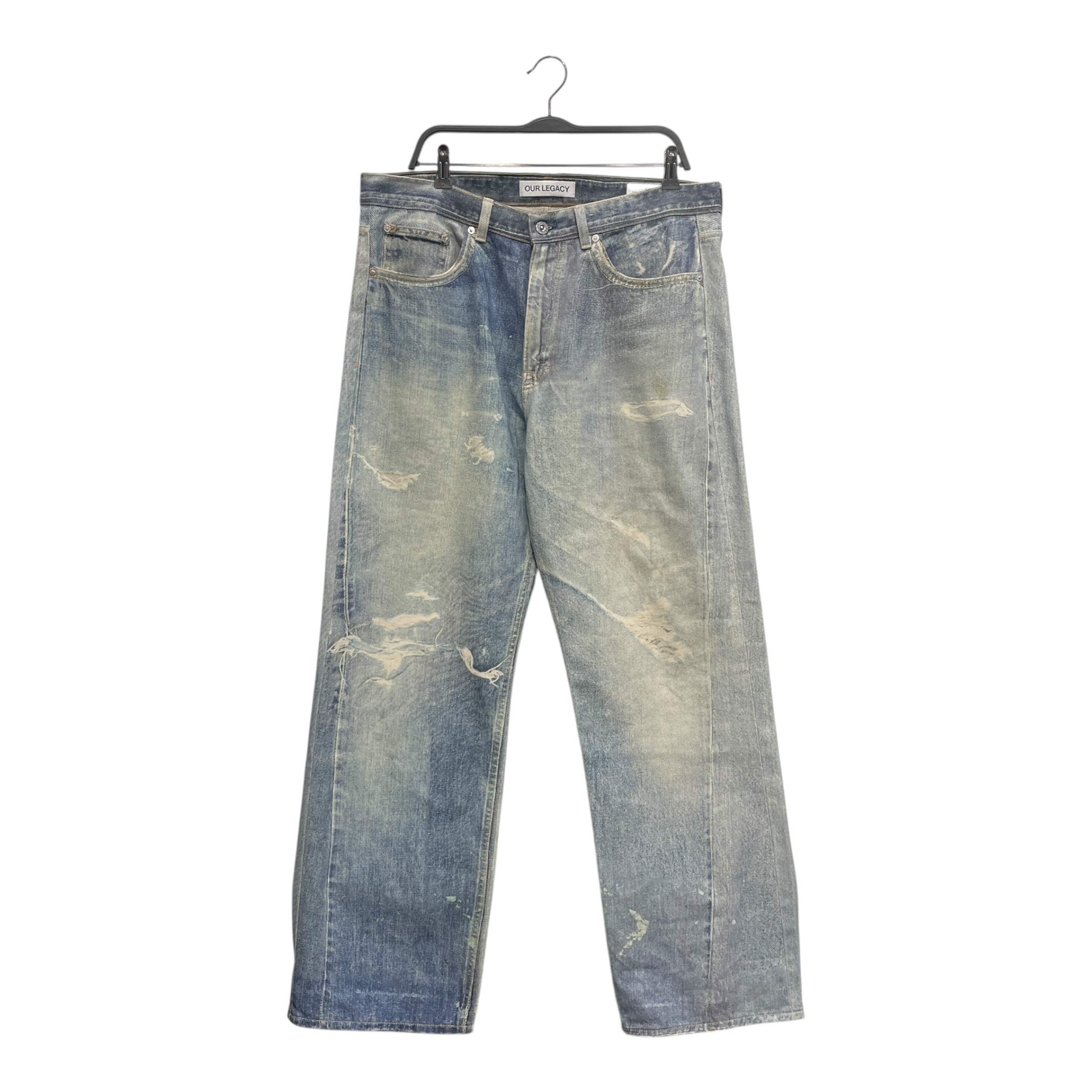 OUR LEGACY/Pants/34/Cotton/BLU/PRINTED BAGGY FIT view 1