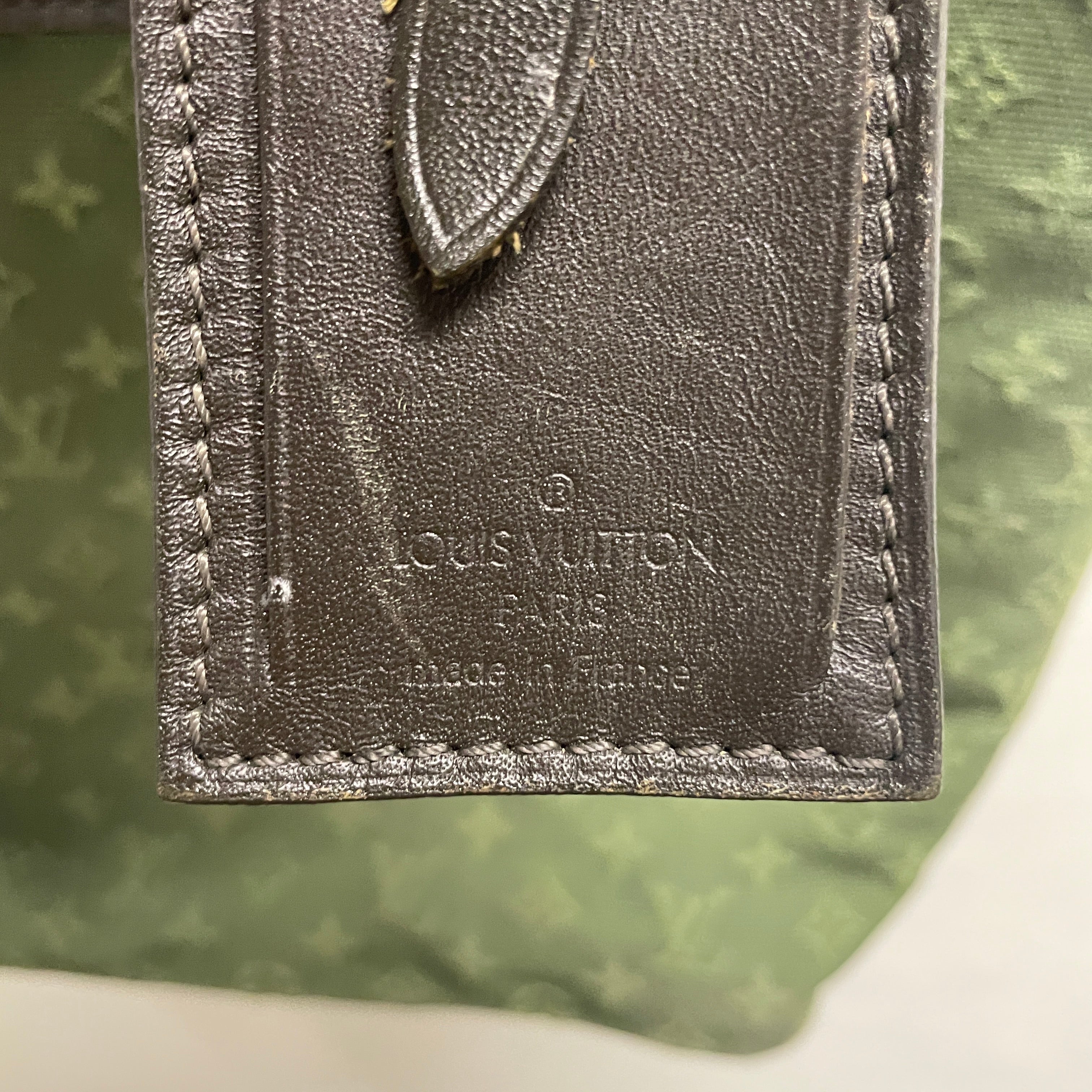 LOUIS VUITTON/Hand Bag/Monogram/Cotton/GRN/EMBROIDERED/GLD view 3