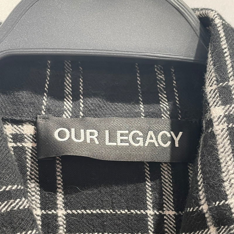 OUR LEGACY/Flannel Shirt/50/Cotton/BLK/Plaid/