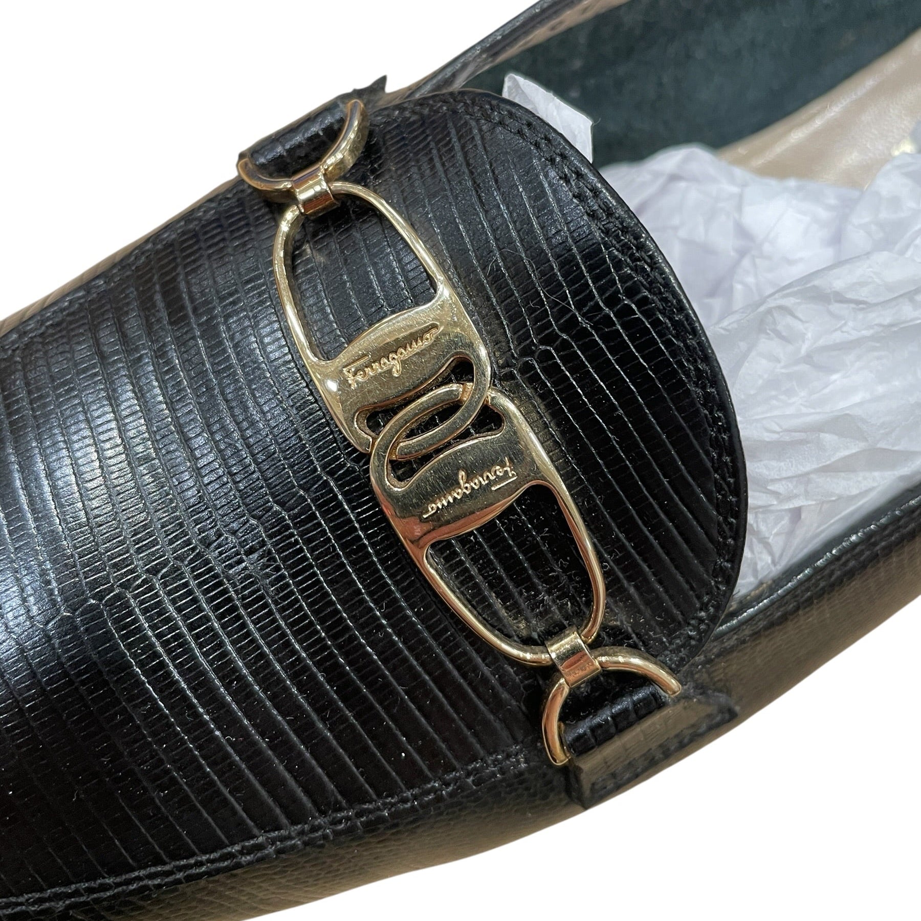 Salvatore Ferragamo/Loafers/UK 9/BLK/CALF LOAFERS TEXTURED view 5