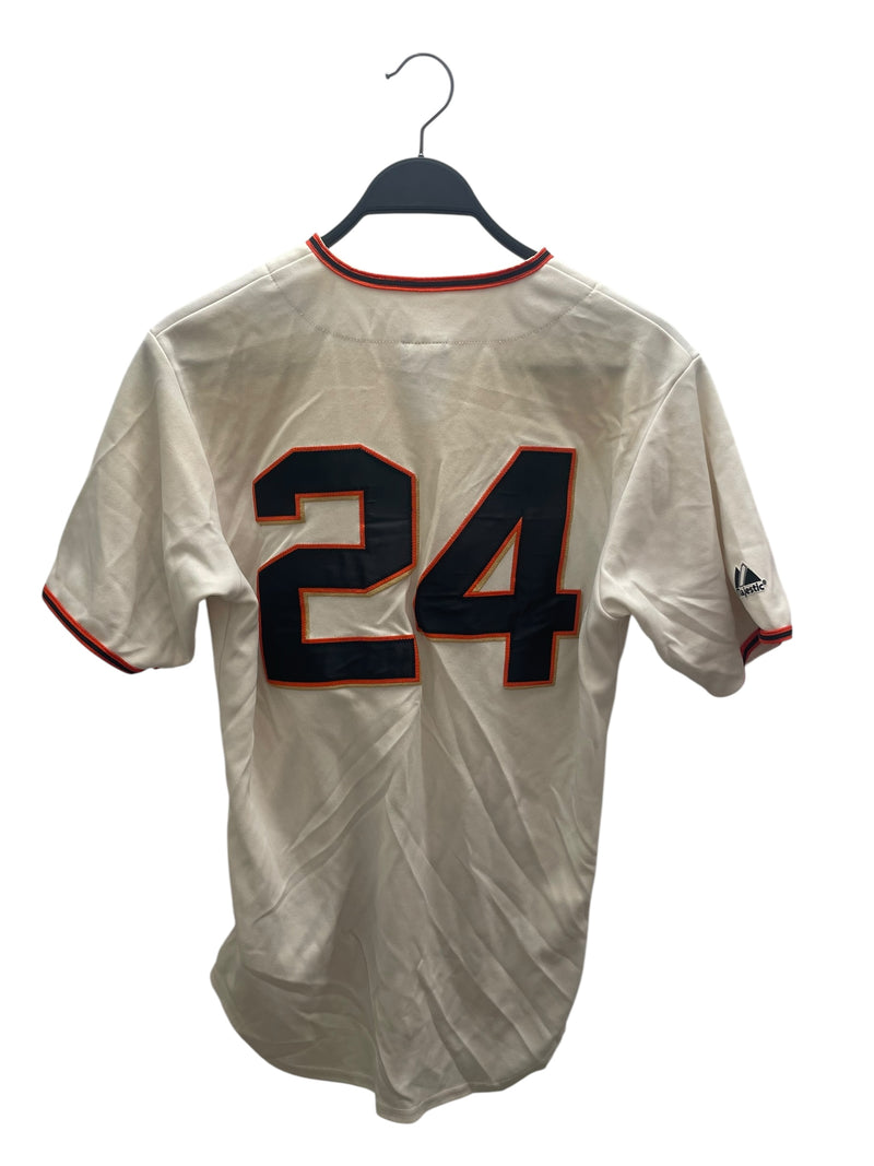 Majestic/SS Shirt/S/Polyester/CRM/SF GIANTS NO 24