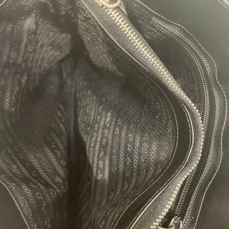 PRADA/Hand Bag/Nylon/BLK/42 PLASTIC SIDES
