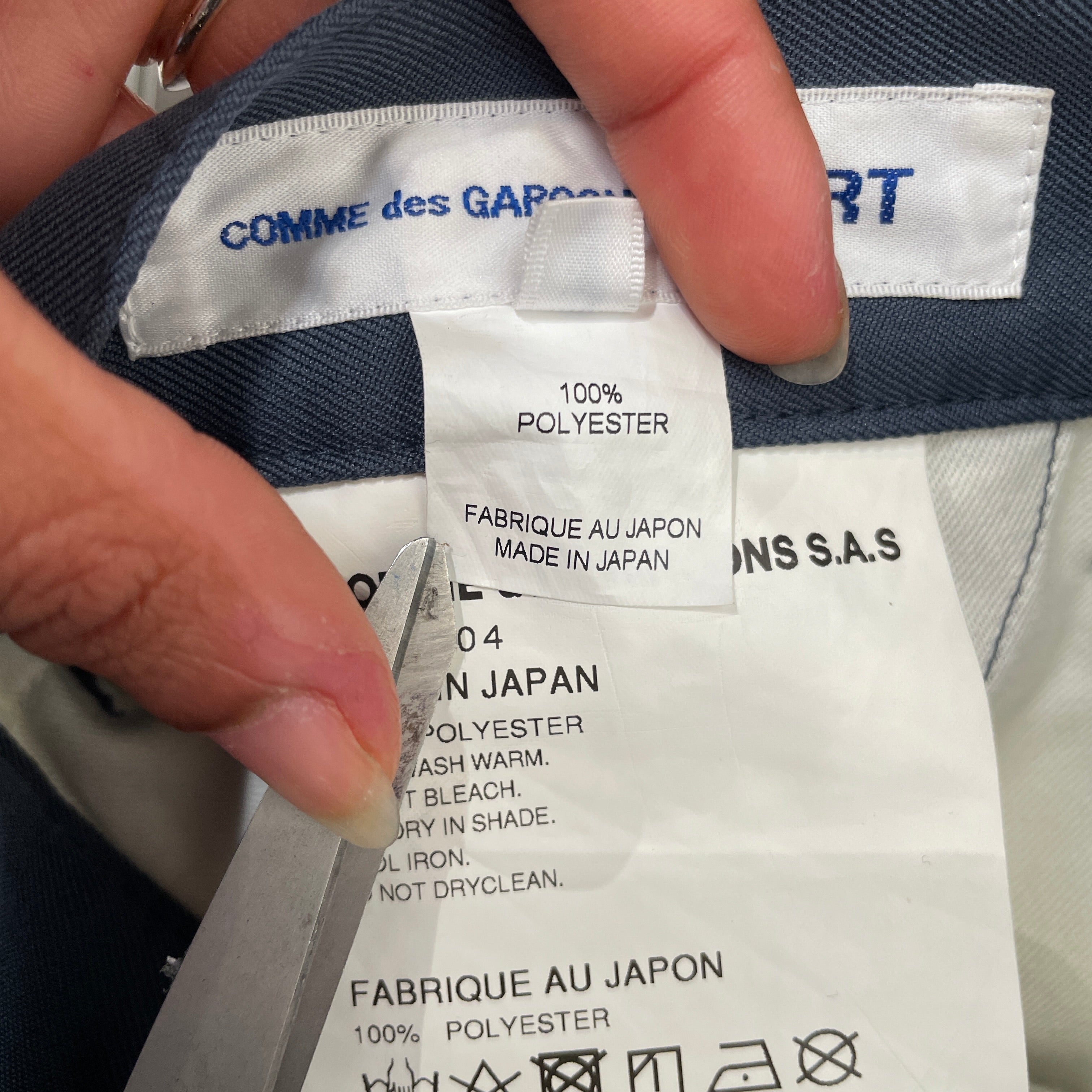 COMME des GARCONS SHIRT/Shorts/M/Polyester/GRN/BLUE PAINT PRINT view 4