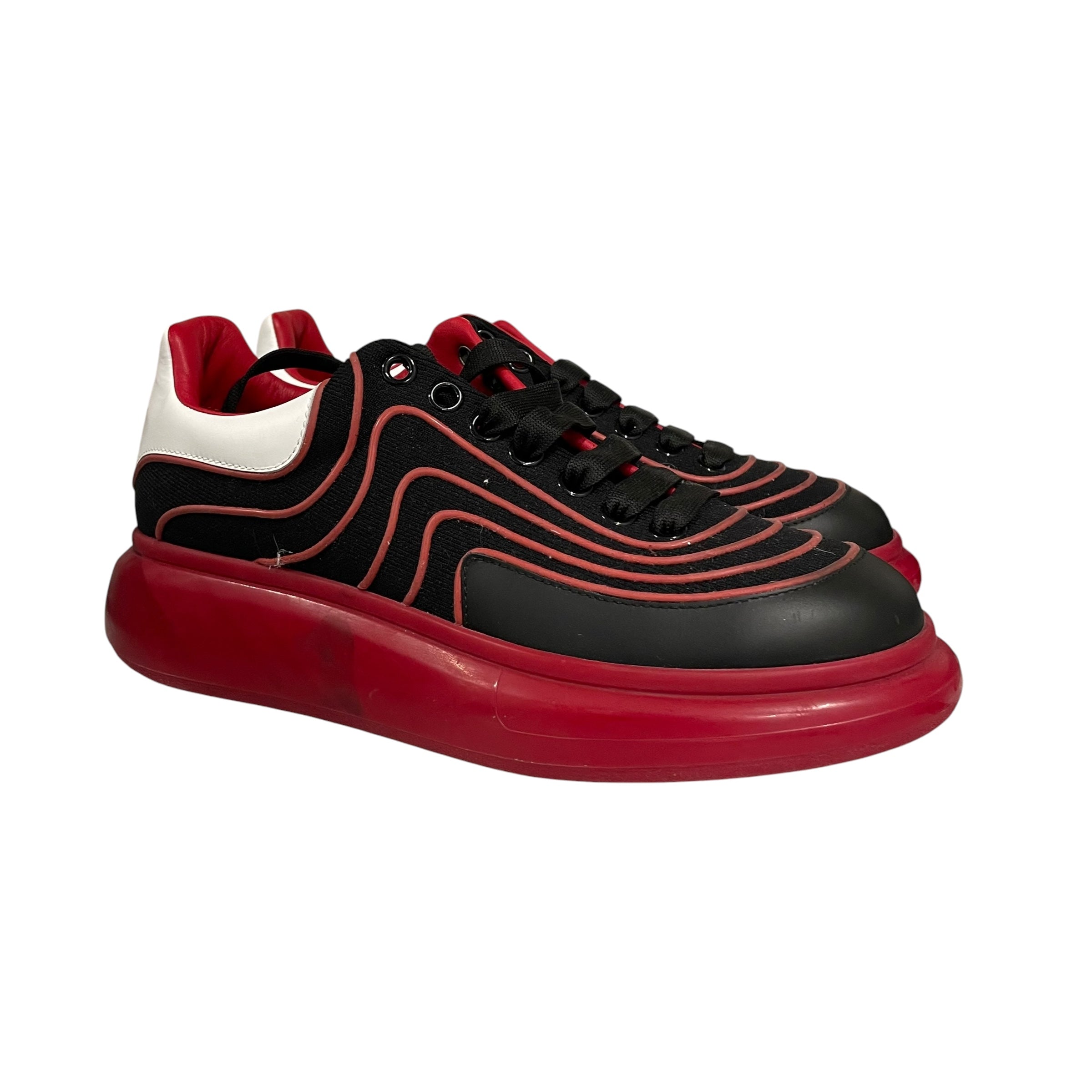Alexander McQueen/Low-Sneakers/EU 41.5/BLK/BLACK N RED view 1