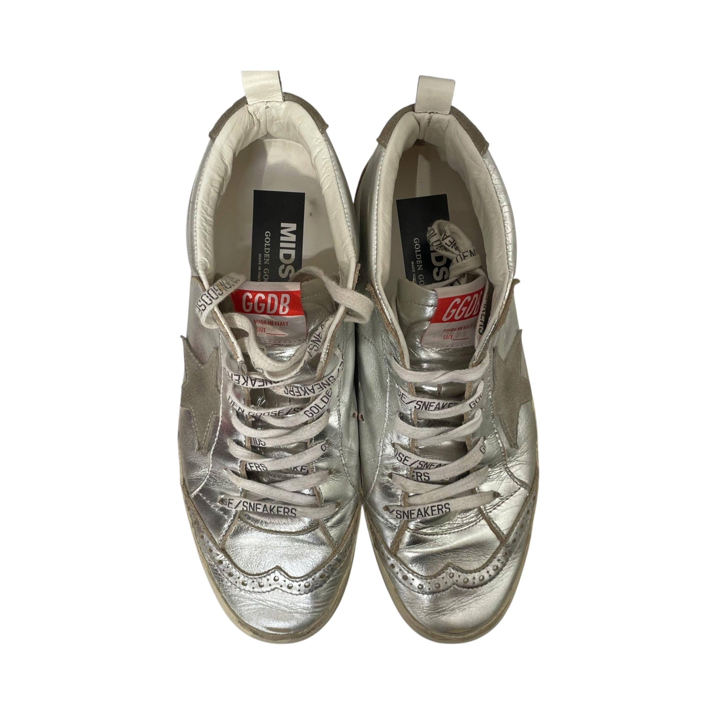GOLDEN GOOSE/Hi-Sneakers/EU 39/Graphic/SLV/GG Midstar view 4