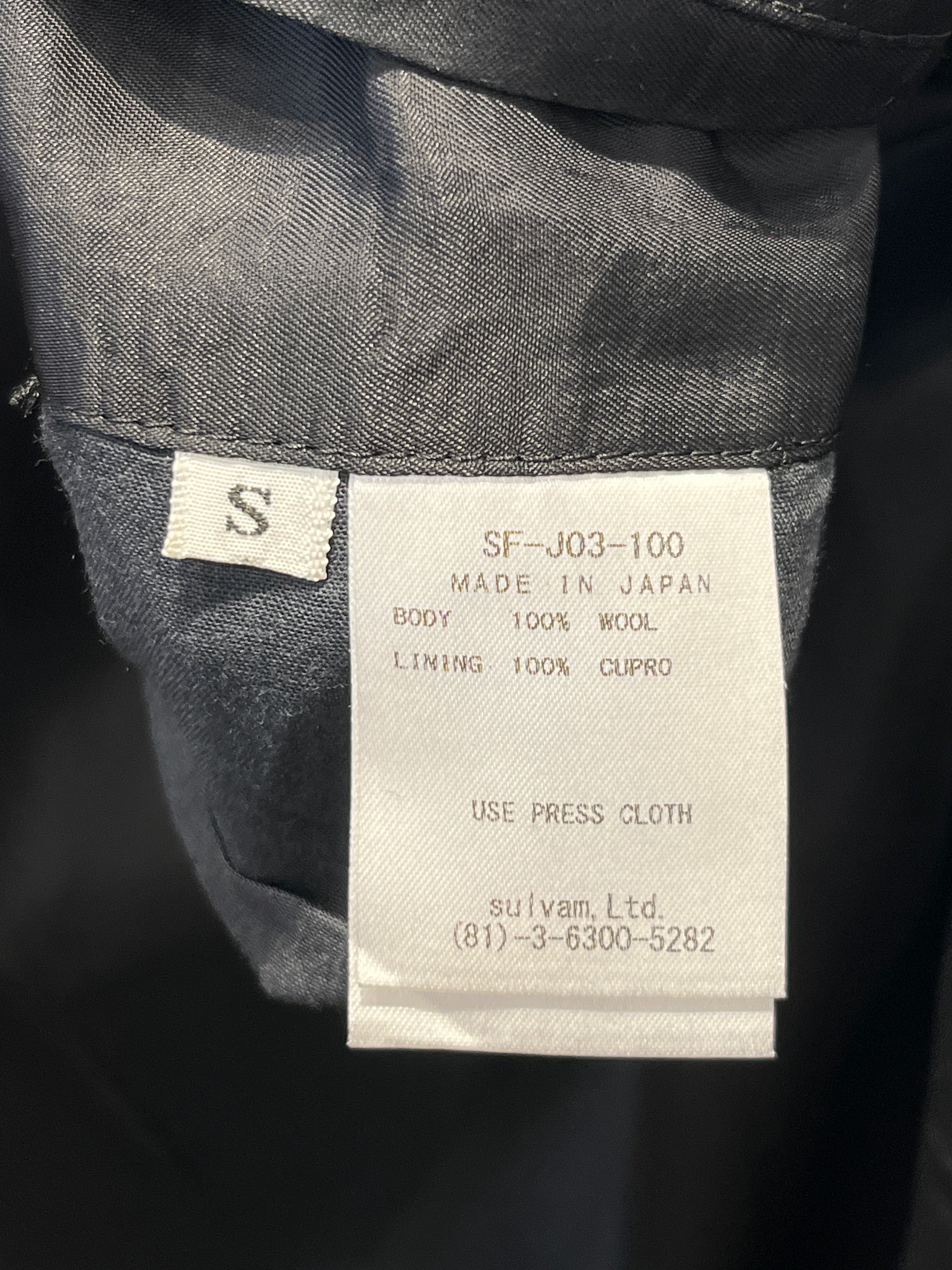 sulvam/Tailored Jkt/S/Wool/BLK/DECONTSRUCTED LONG BLAZER view 4