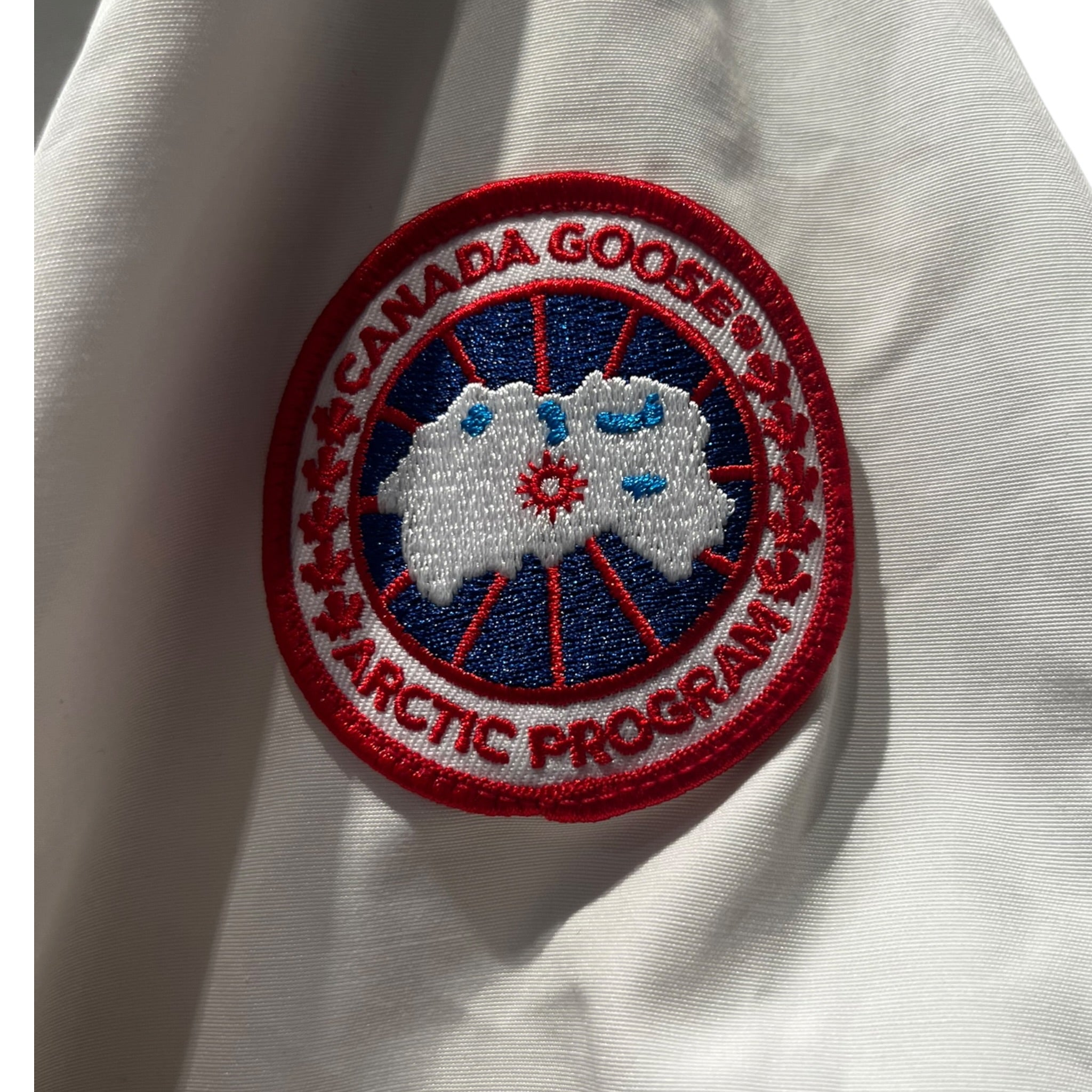 CANADA GOOSE/Jacket/M/WHT/WHITE JACKET GREY STRIPES view 4