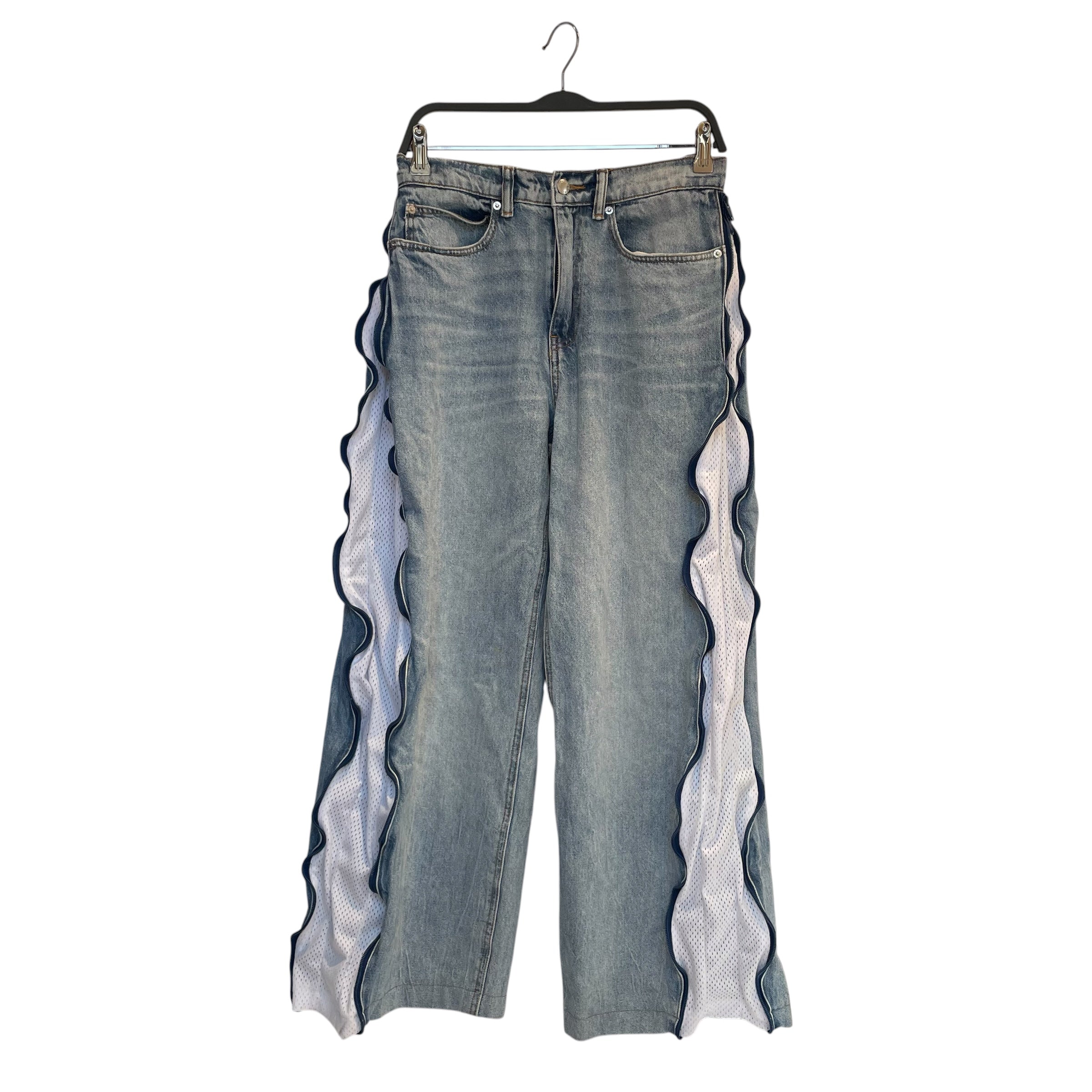 Alexander Wang/Pants/25/Denim/BLU/rn161085/mesh in zipper/sil ha view 2