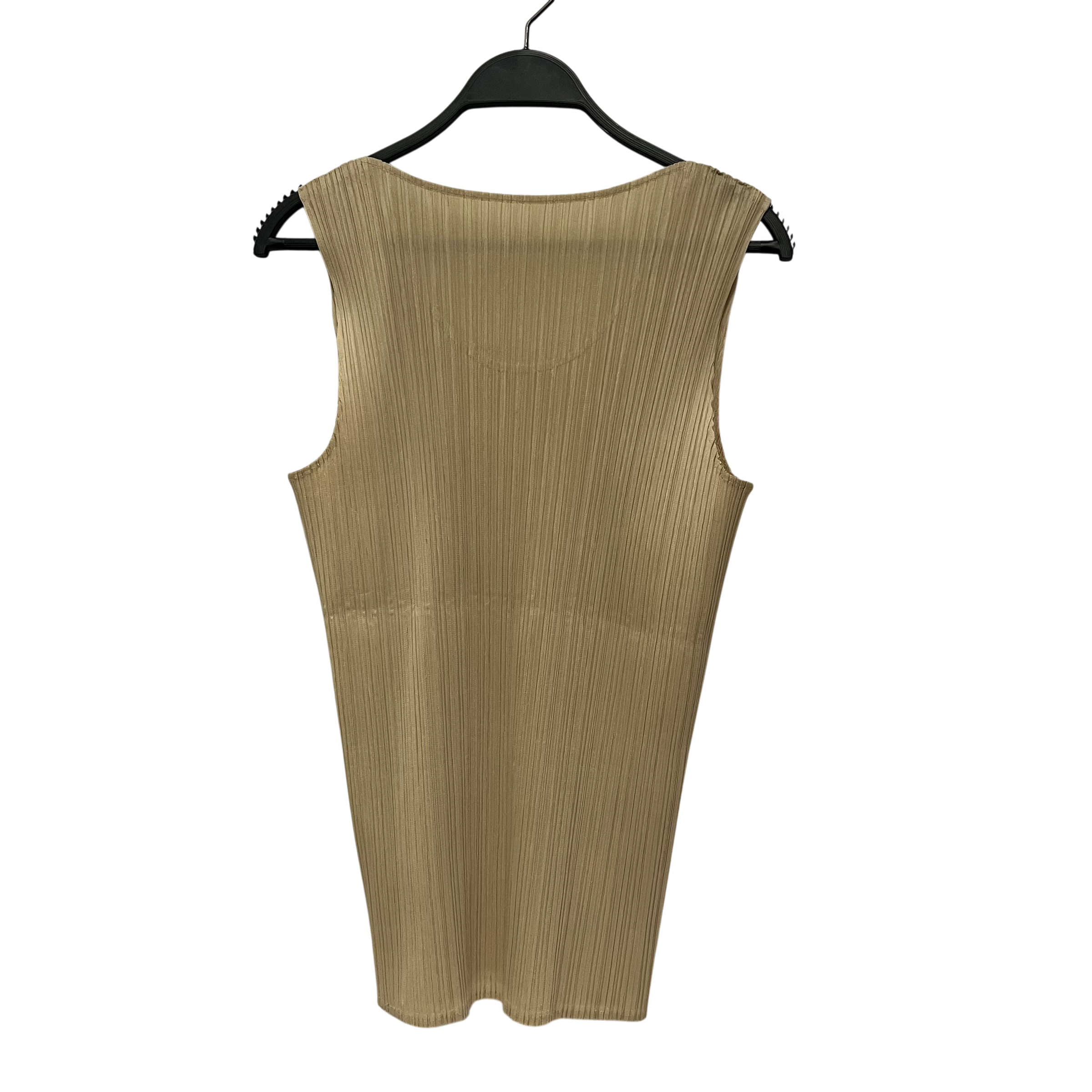 ISSEY MIYAKE/SL Cut & Sew/4/Polyester/KHK/tank pleats view 2