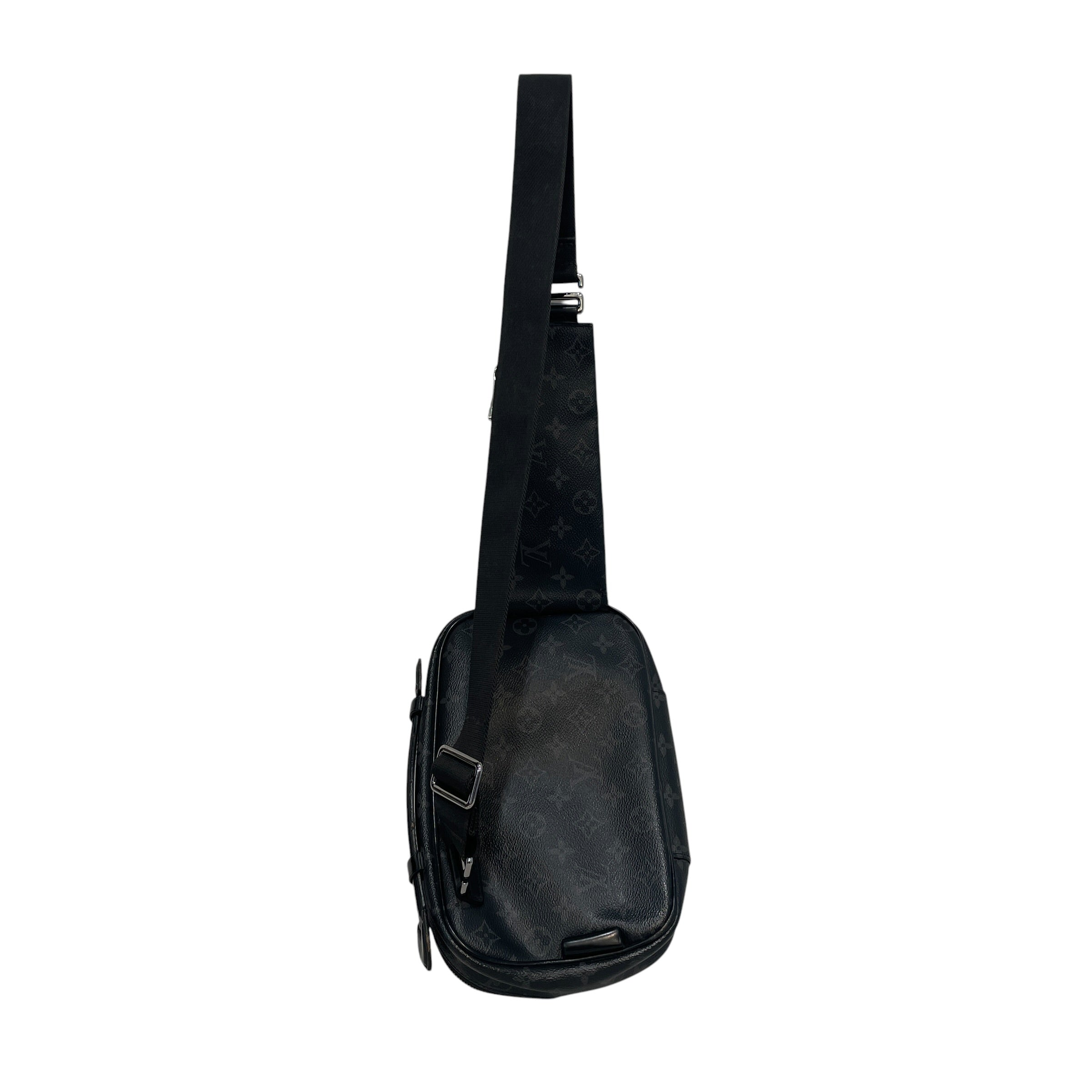 LOUIS VUITTON/Cross Body Bag/Monogram/Leather/BLK/Eclipse Explorer Bum Bag view 2