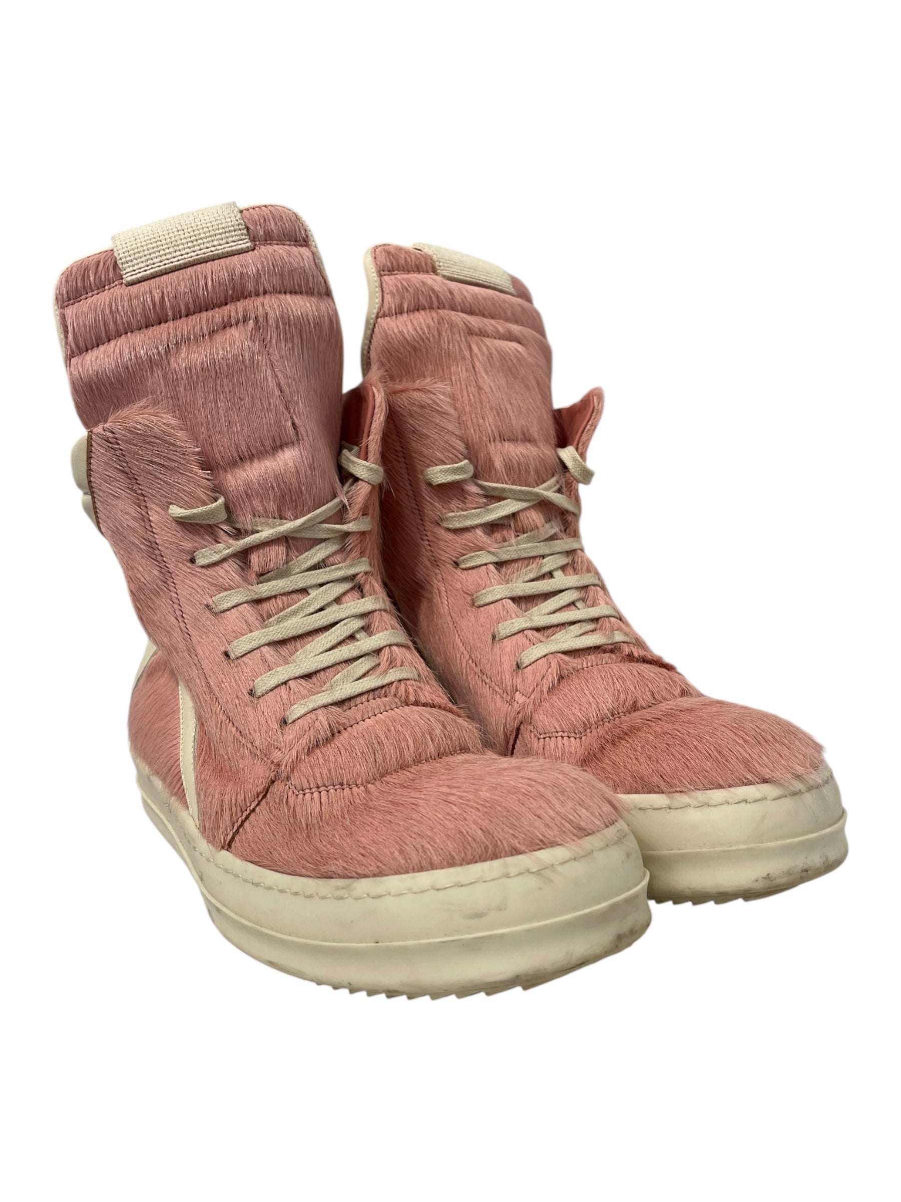 Rick Owens/Hi-Sneakers/EU 42/PNK/PONYHAIR GEOBASKET view 1