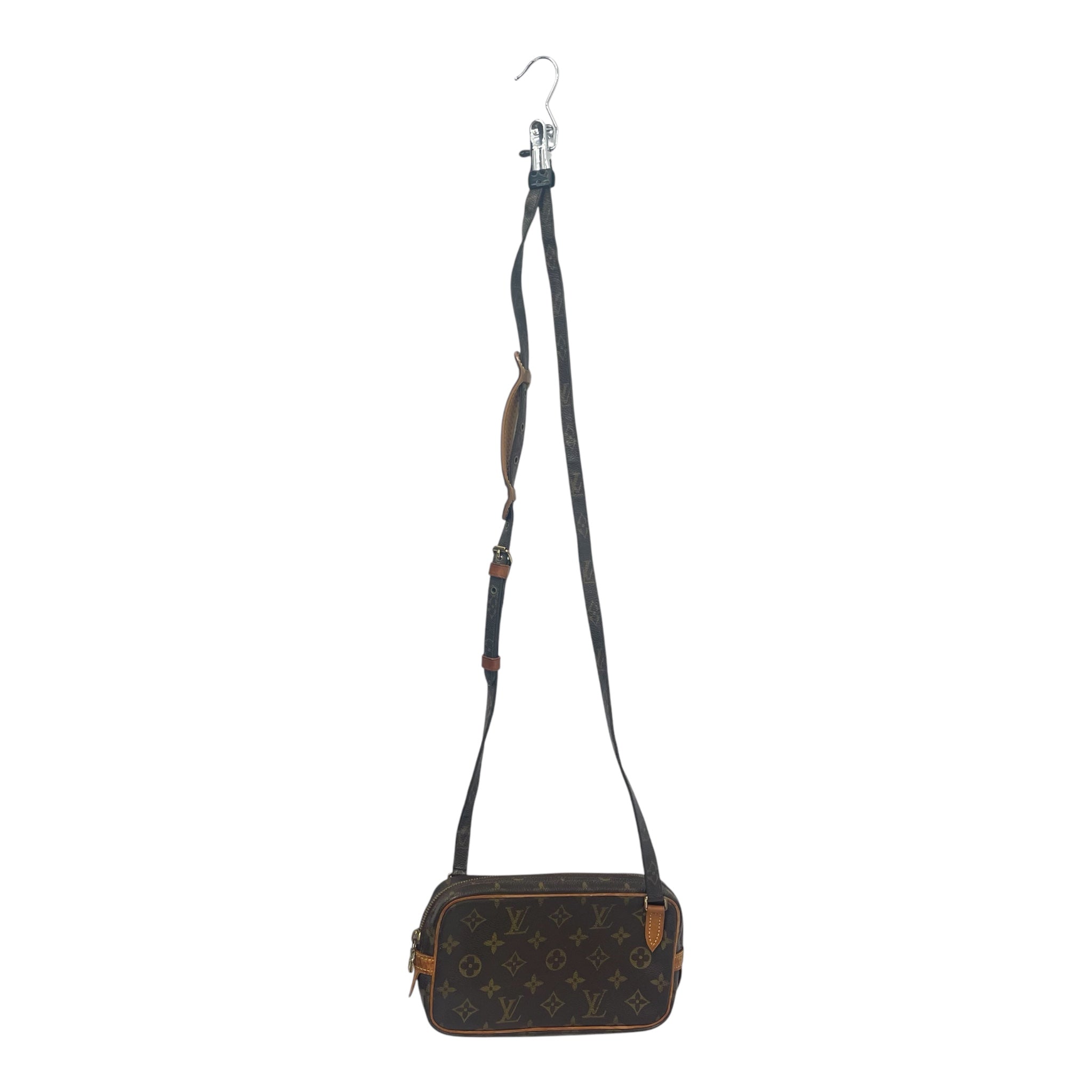 LOUIS VUITTON/Cross Body Bag/Brown/Monogram/POCHETTE MARLY BANDOULIERE_MONOGRAM CANVAS/M51828 view 1