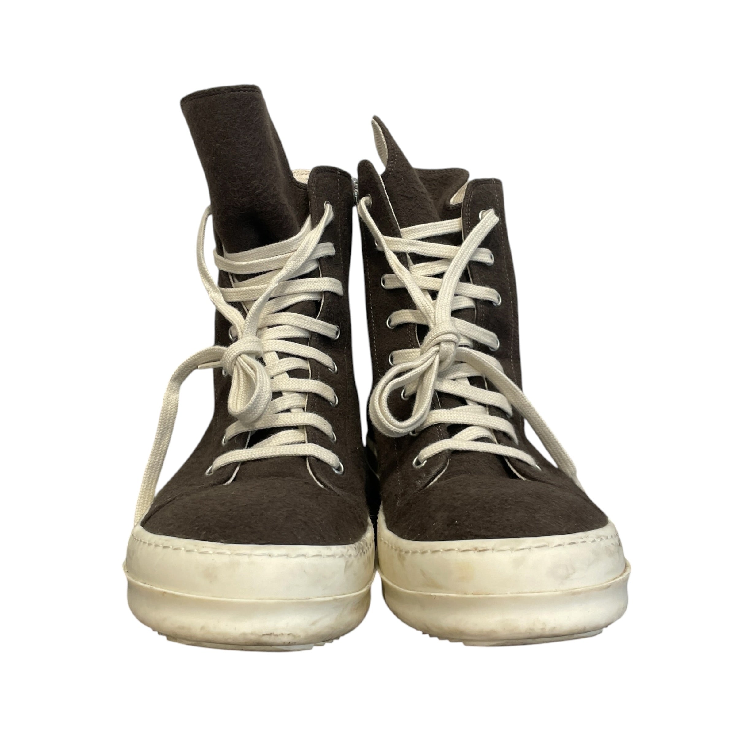 RICK OWENS DRKSHDW/Low-Sneakers/EU 43/Cotton/BRW/RICK OWEN DRKSHDW HIGHTOP view 1
