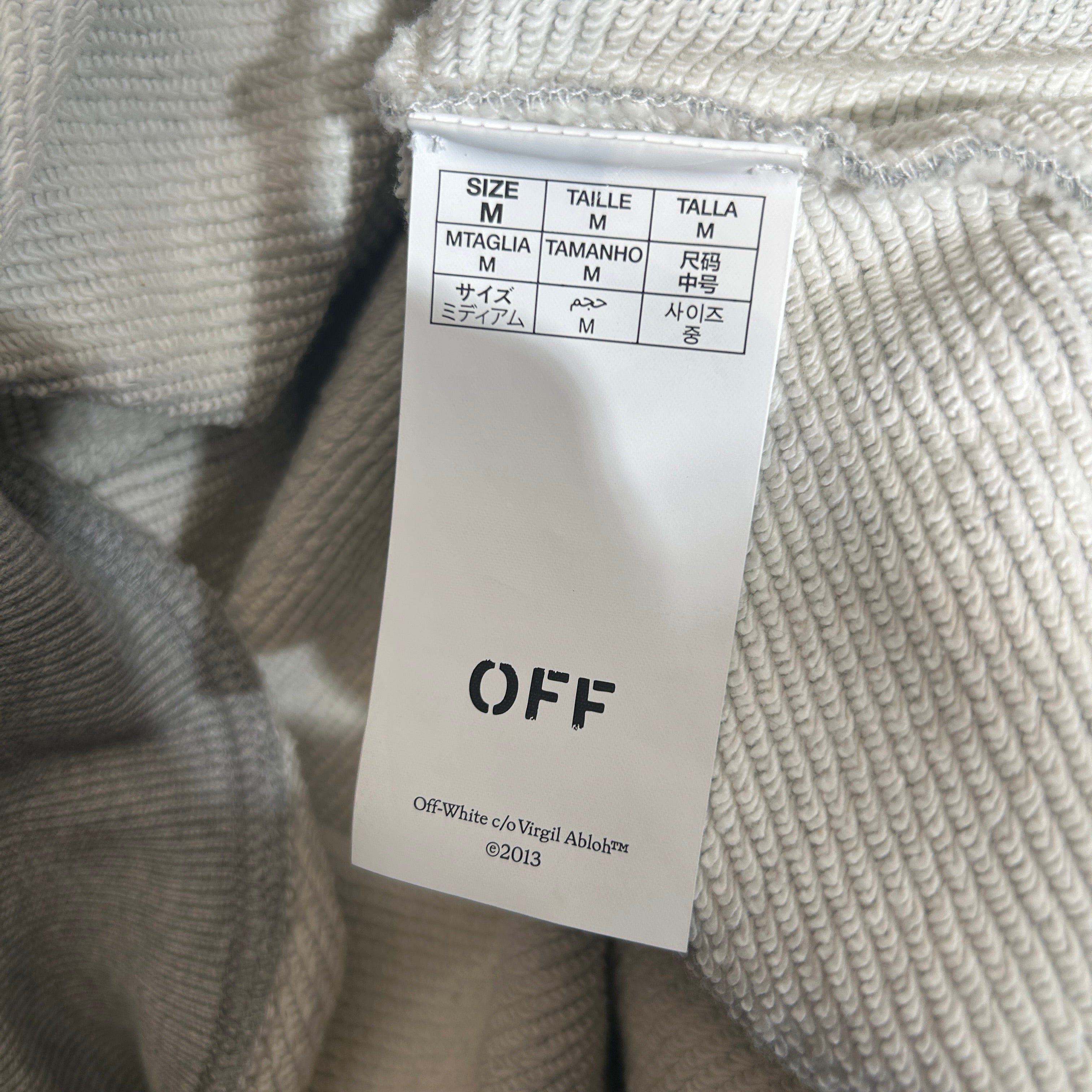 OFF-WHITE/Hoodie/M/Cotton/GRY/NWT STRIPE SLEEVE HOODIE view 4