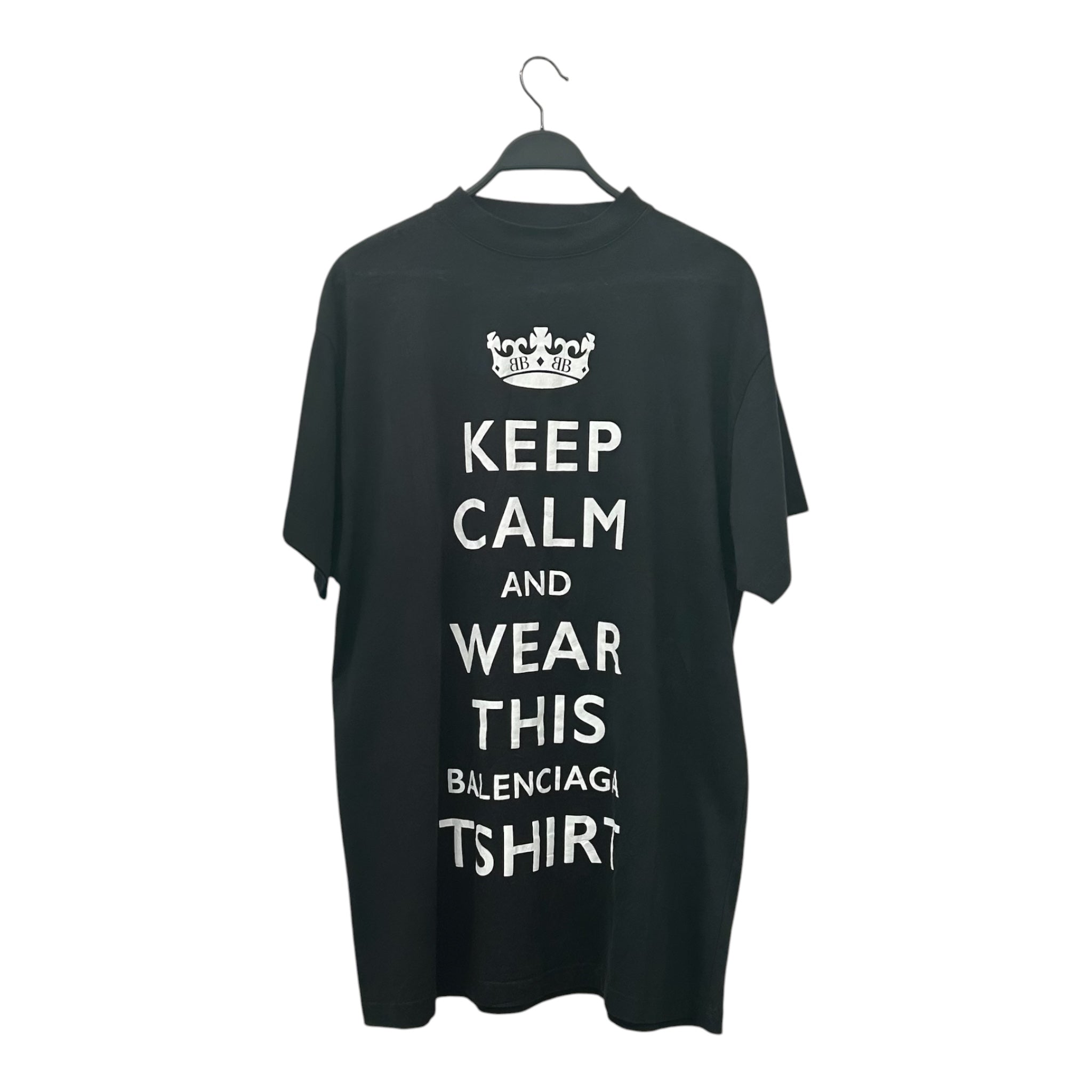 BALENCIAGA/T-Shirt/1/Cotton/BLK/All Over Print/KEEP CALM AND WEAR BNWT view 1