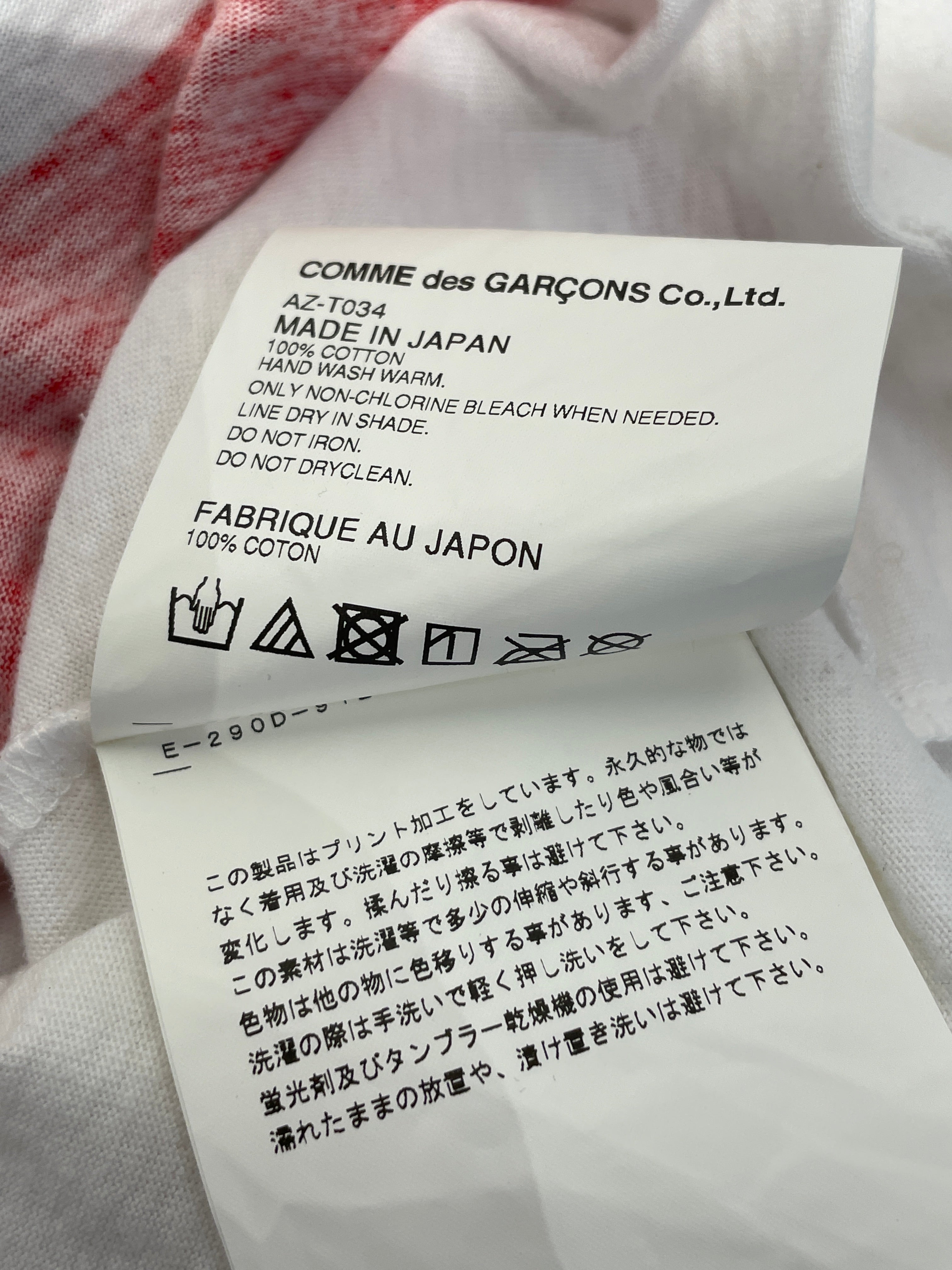 PLAY COMME des GARCONS/T-Shirt/XL/Cotton/WHT/heart print view 5