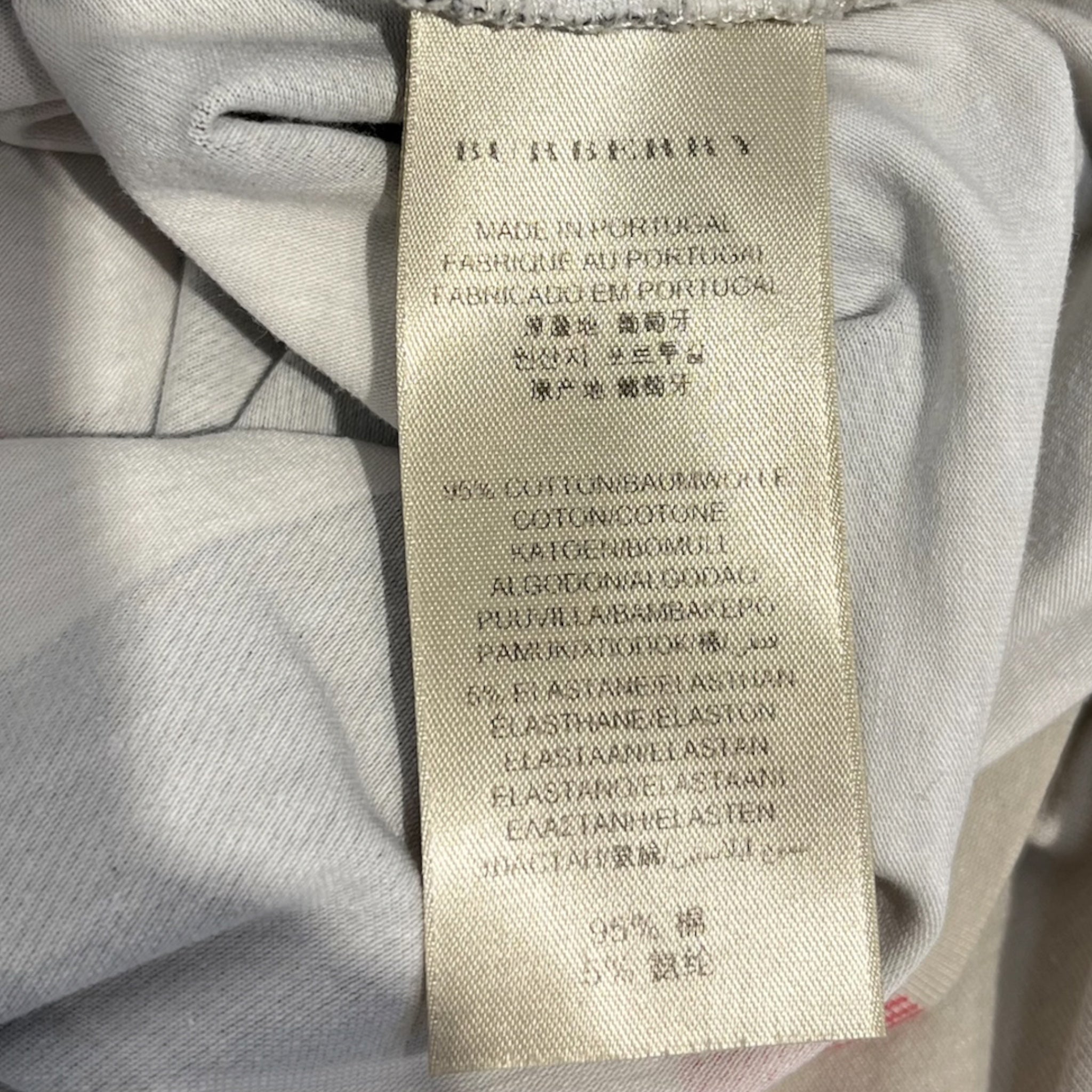 BURBERRY BRIT/T-Shirt/L/Plaid/Cotton/WHT/WHITE T-SHIRT RED GRAY PLAID view 5