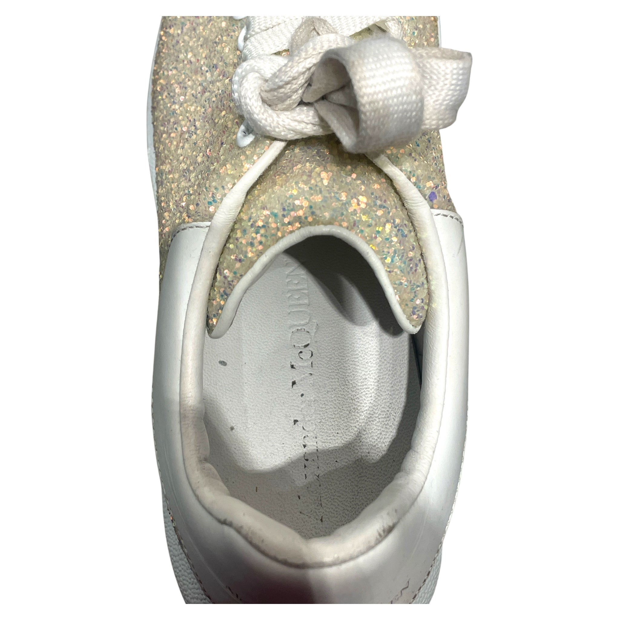 Alexander McQueen/Low-Sneakers/EU 38/Glitter/Leather/MLT/ view 3