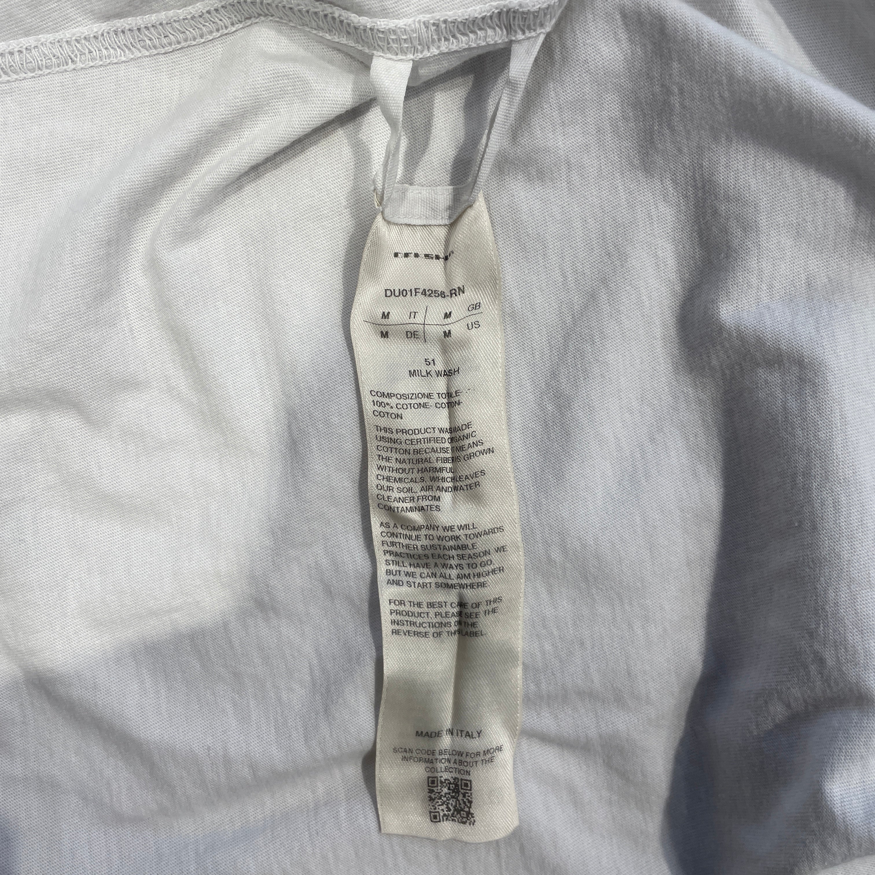 RICK OWENS DRKSHDW/T-Shirt/M/Cotton/WHT/Subhuman Jumbo, Cutout view 4