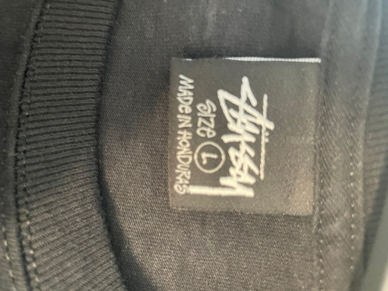 STUSSY/T-Shirt/L/Cotton/BLK/Graphic/SEAN PAUL/BACK GRAPHIC