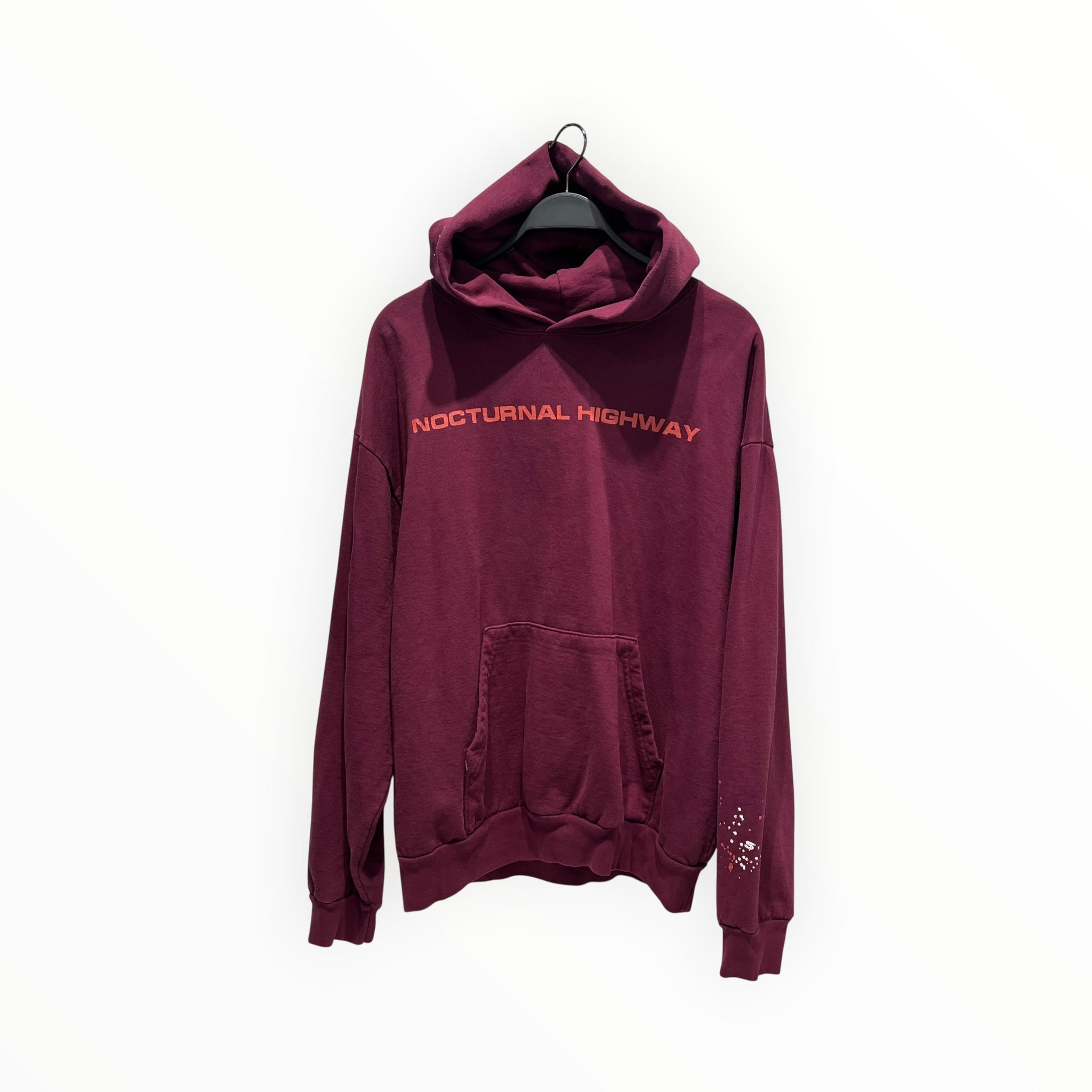 Sp5der/Hoodie/XL/Graphic/Cotton/BRD/Pullover/Nocturnal Highway Bordeaux view 1