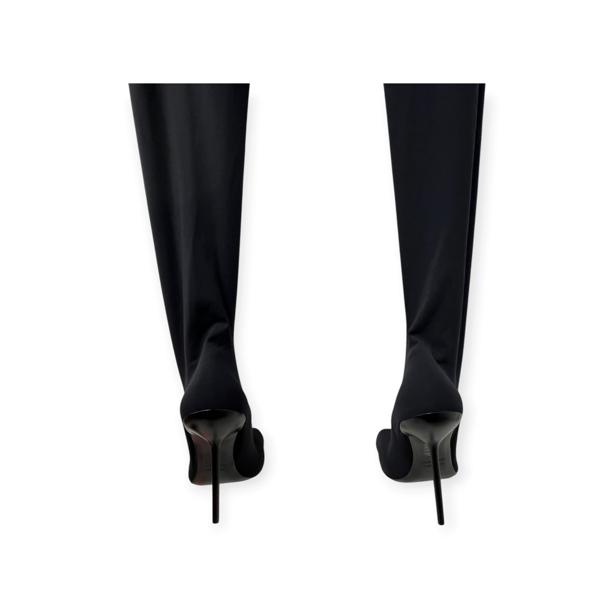 BALENCIAGA/Bottoms/38/Polyester/BLK/ANATOMICAL HEELED PANTS view 5