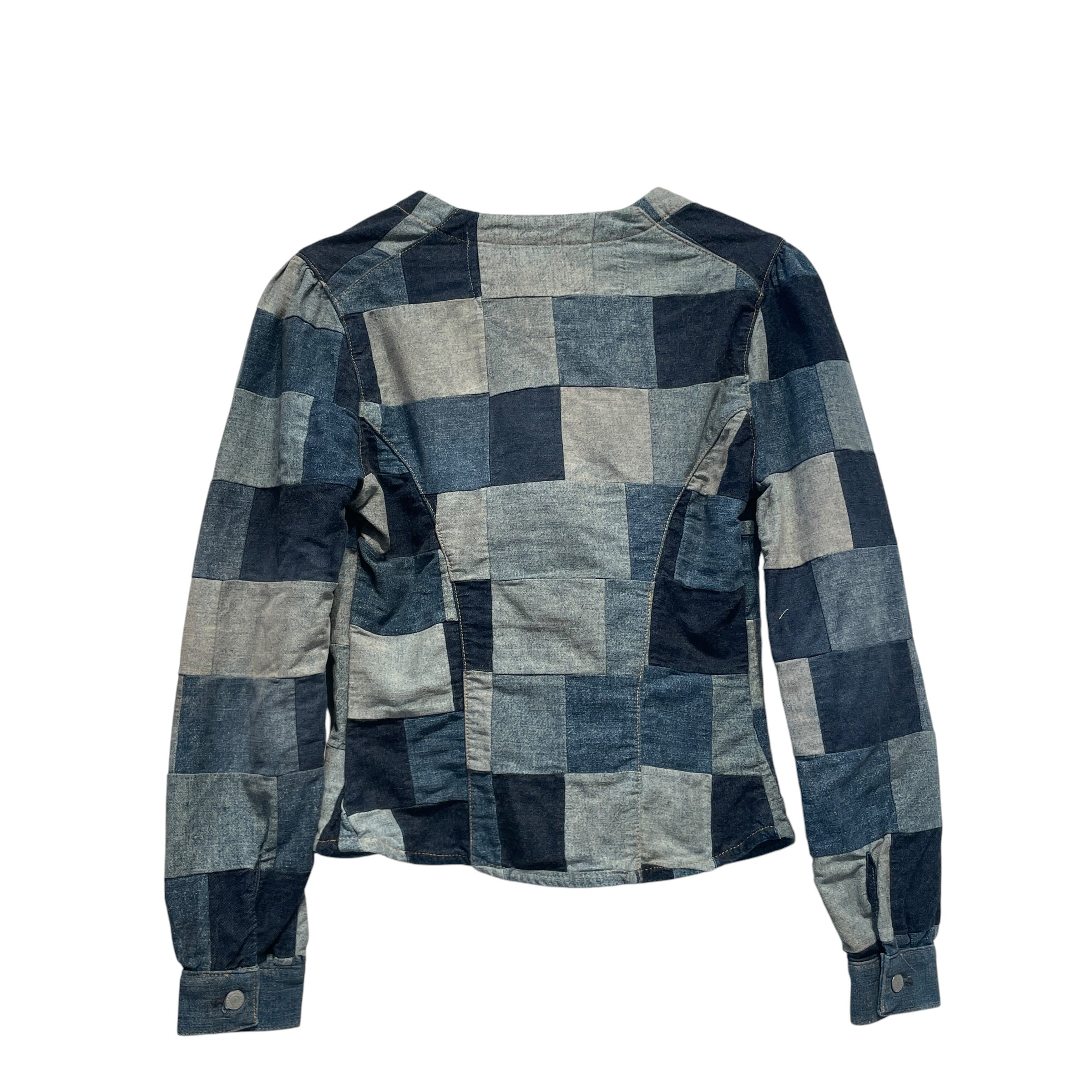 RRL/Denim Jkt/2/Denim/BLU/patch work view 2