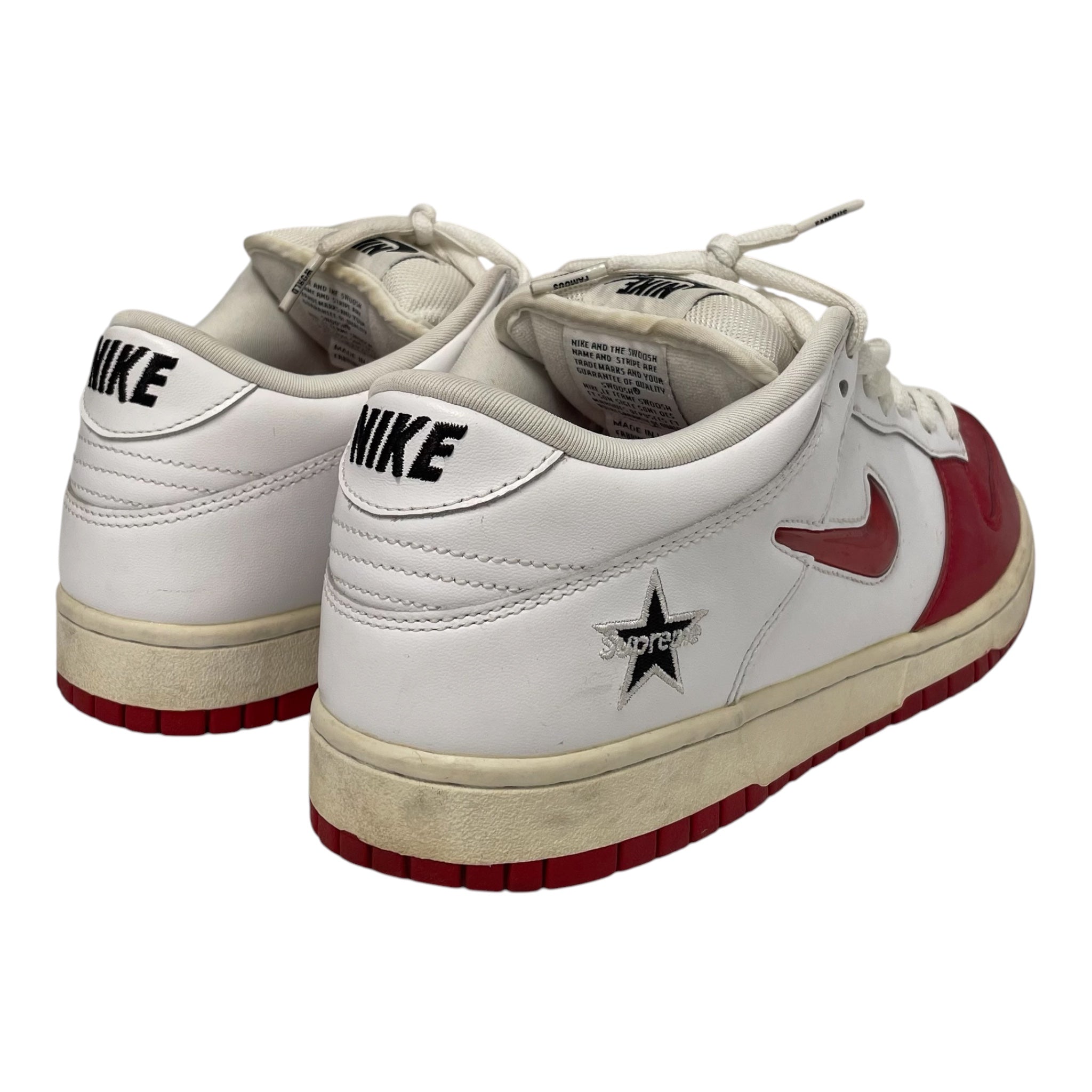 NIKE SB/Low-Sneakers/US 9.5/Leather/MLT/DUNK LOW SUPREME JEWEL RED view 2