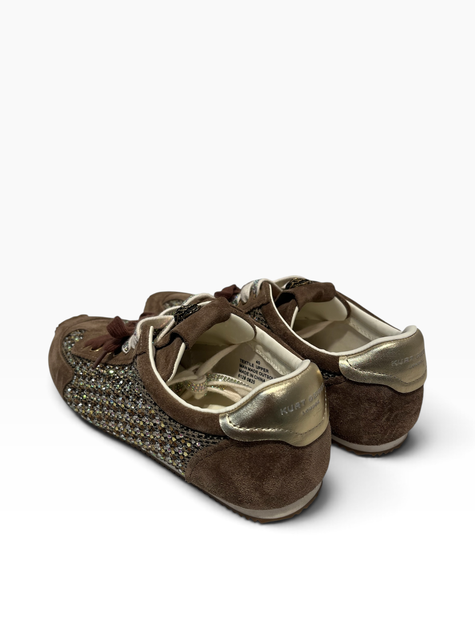 Kurt Geiger/Low-Sneakers/EU 40/Glitter/Suede/BRW/Islington Sneaker view 2