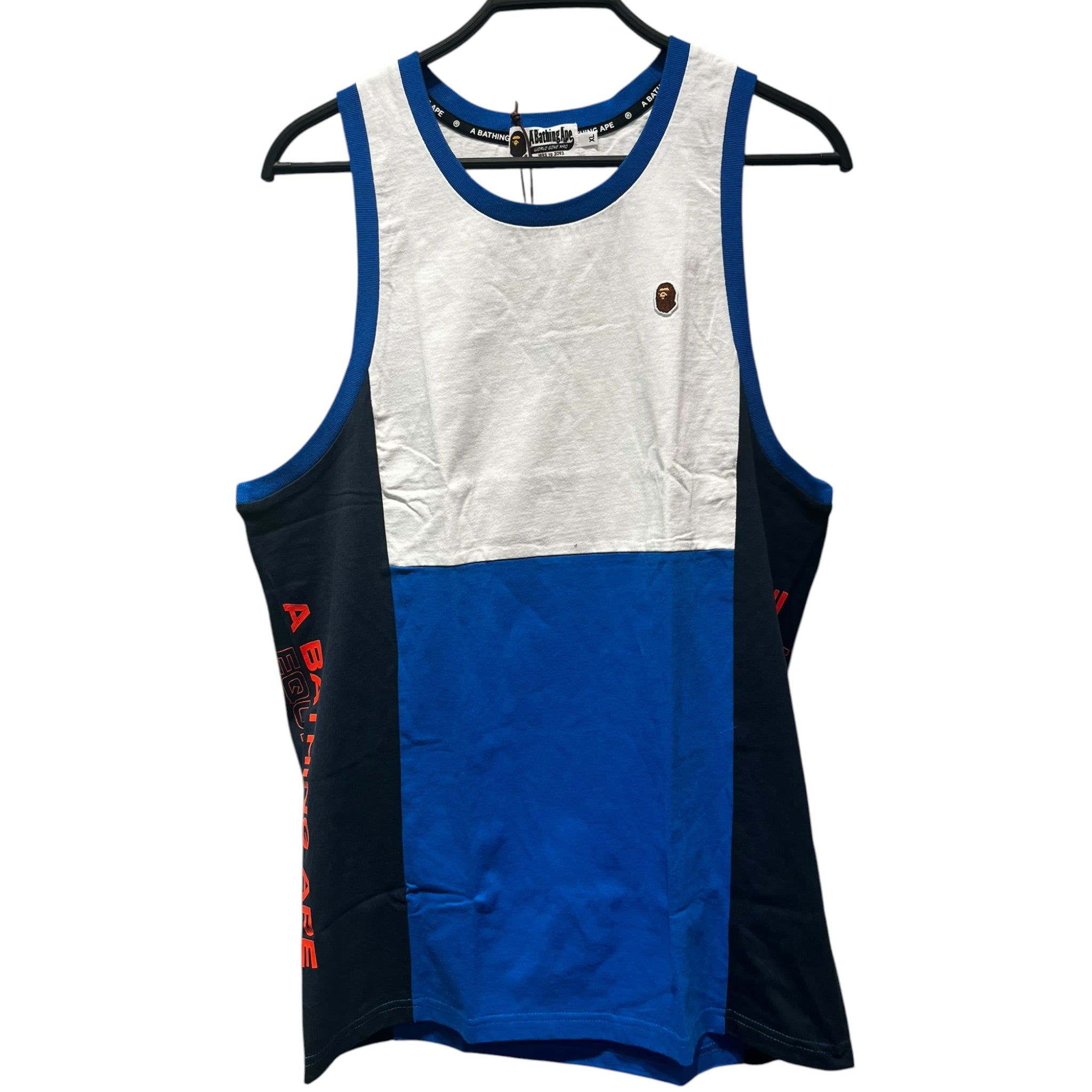 A BATHING APE/T-Shirt/XL/Cotton/BLU/Border/Patch Logo view 1