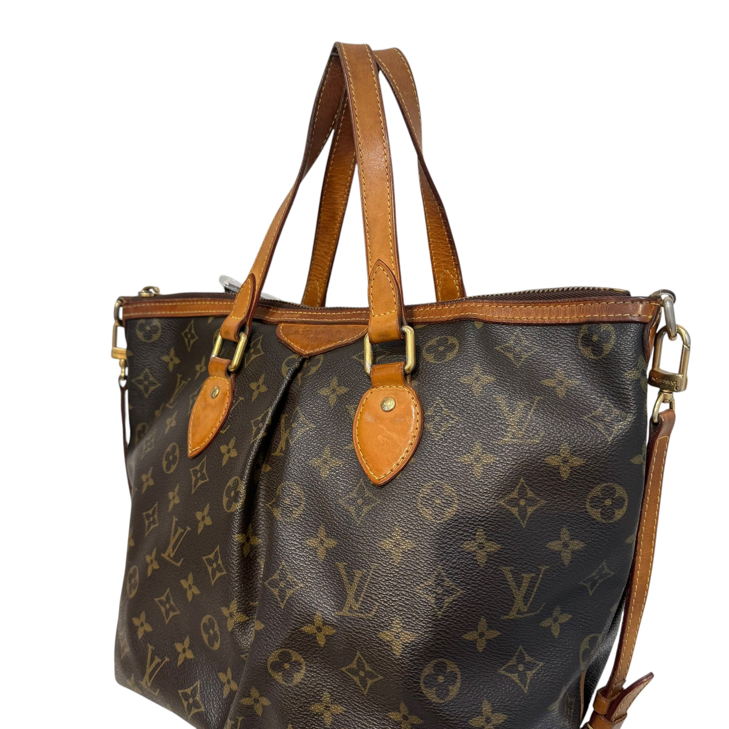 LOUIS VUITTON/Bag/Monogram/Leather/BRW/Palermo PM W/ Strap view 3