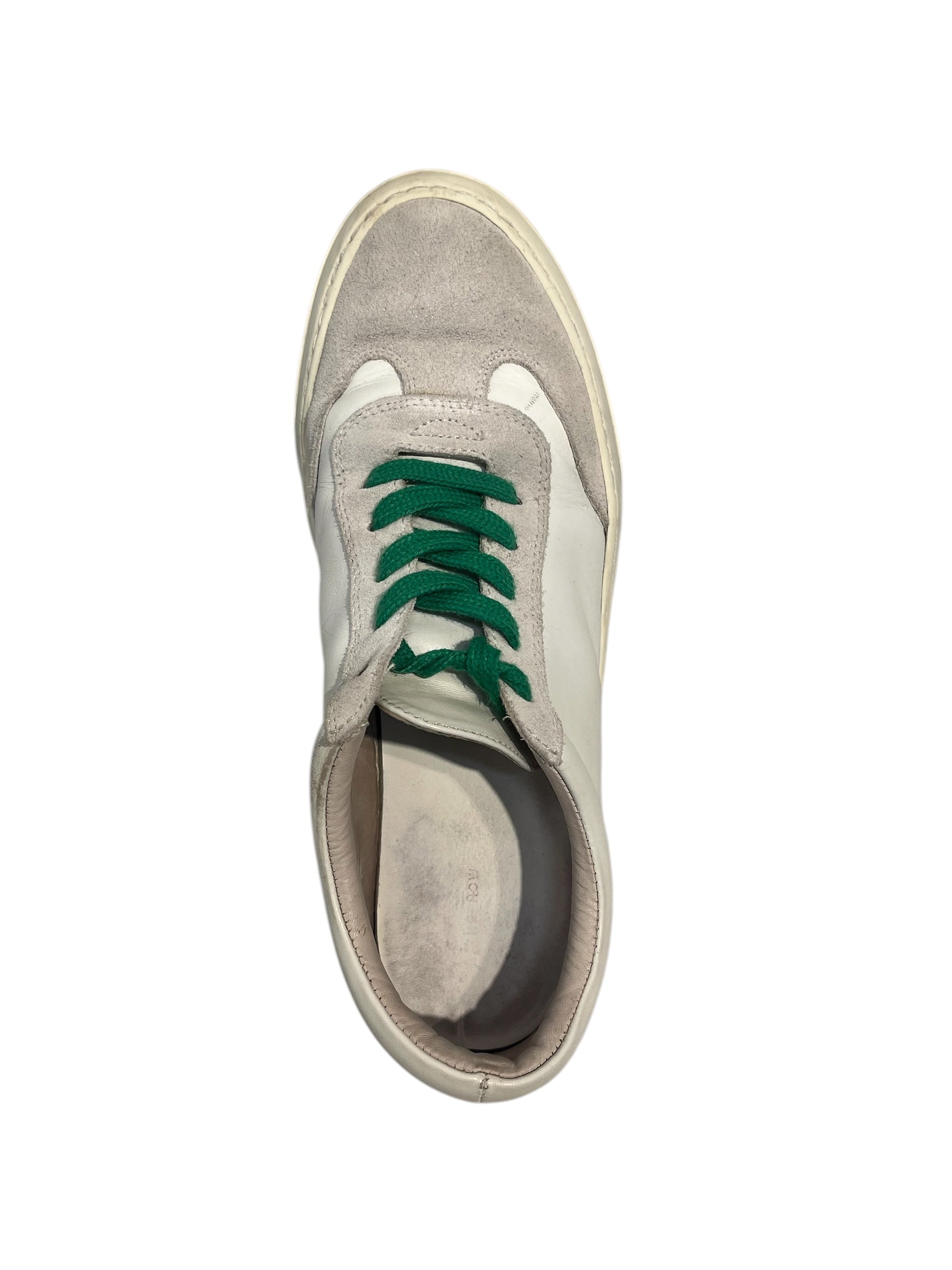 THE ROW/Low-Sneakers/EU 39/Leather/CRM/GREEN SOLE & LACES view 3