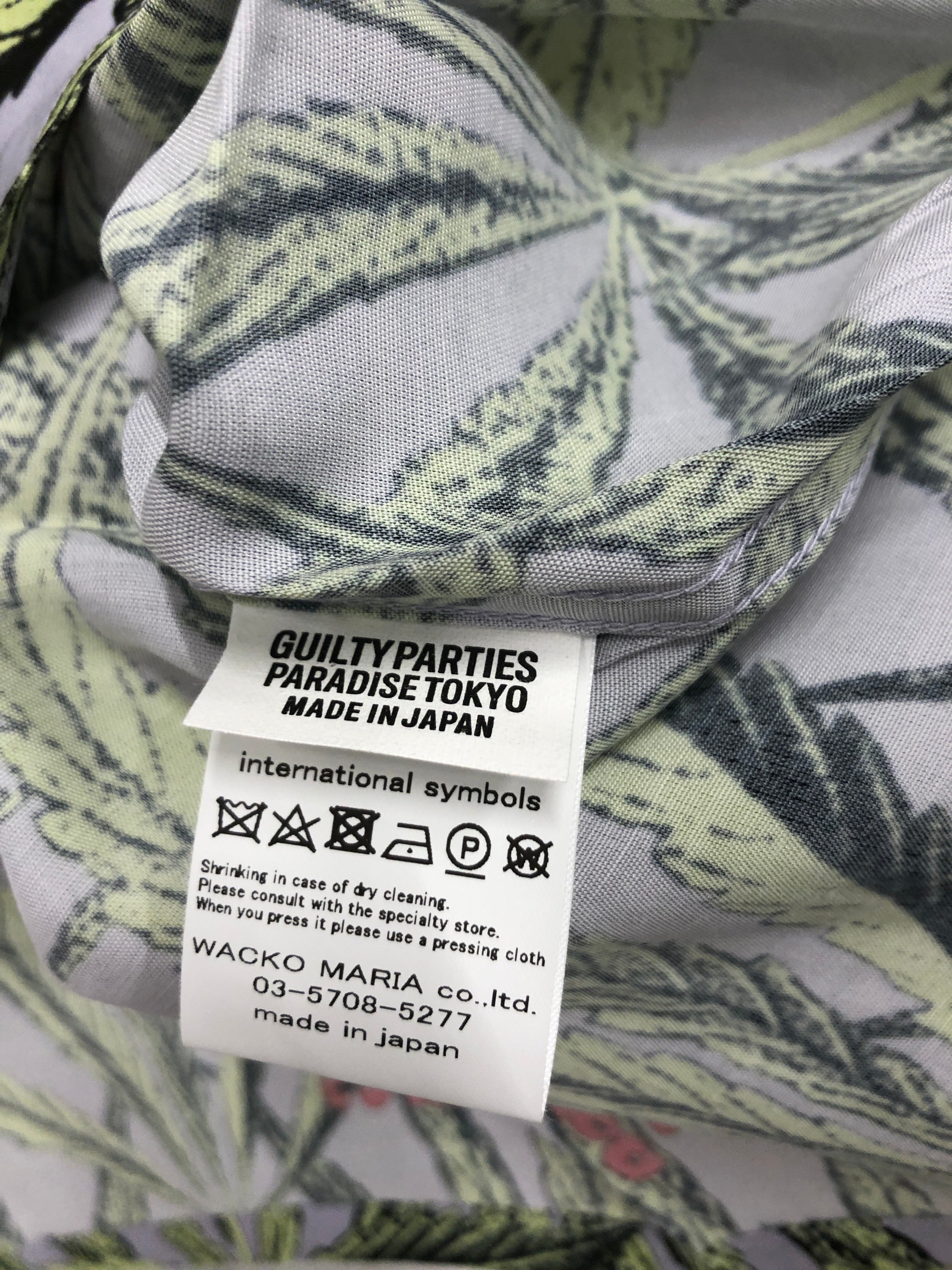 WACKO MARIA/Hawaiian Shirt/XL/Rayon/PPL/Floral Pattern/High Times w/ Leaf Print view 4